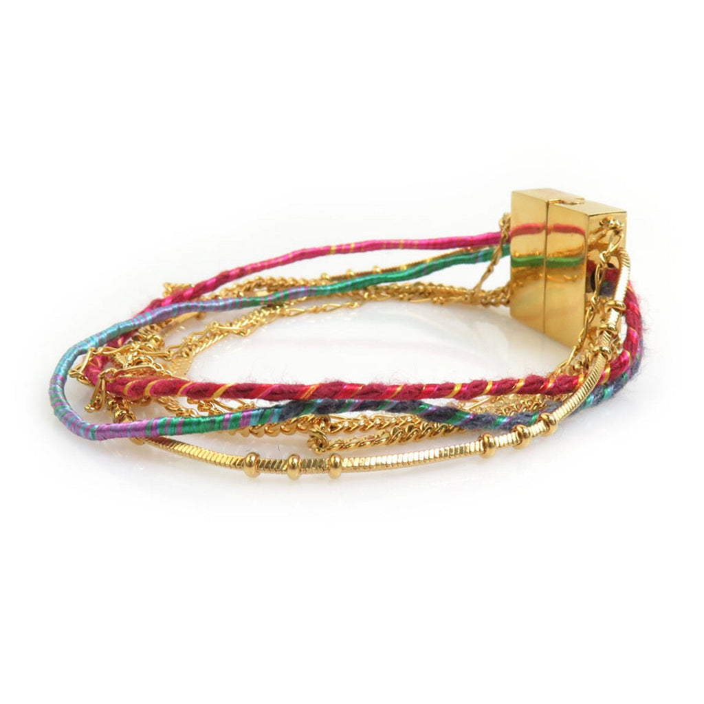 Bracelet Cotton and Metal