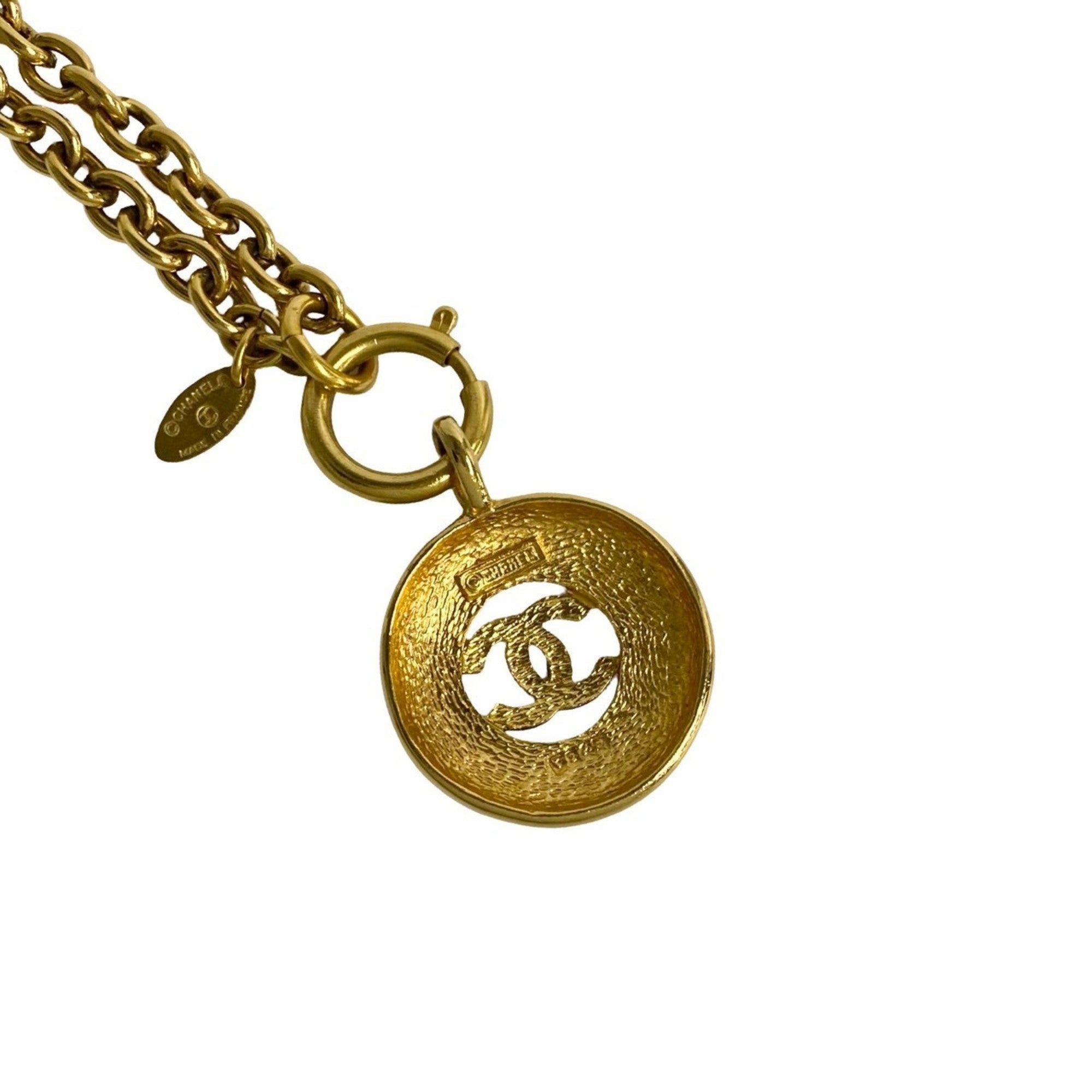CC Logo Pendant Necklace Metal