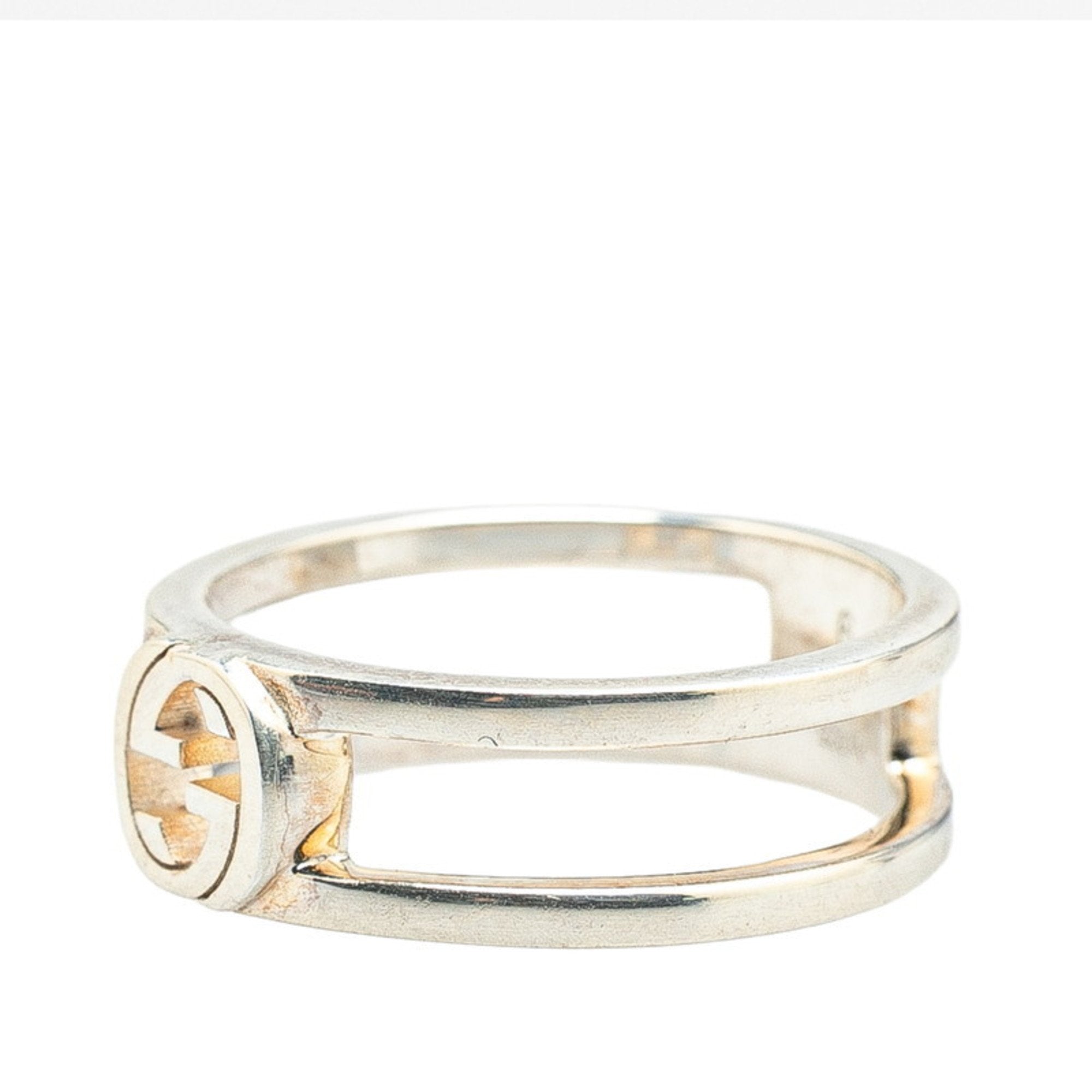 Interlocking G Band Ring Sterling Silver