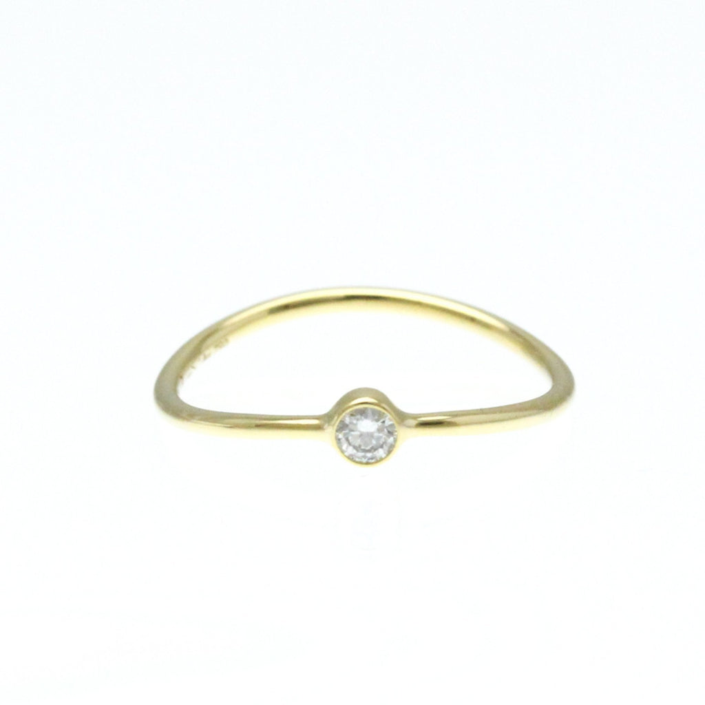 Wave Ring 18K Yellow Gold with Diamond