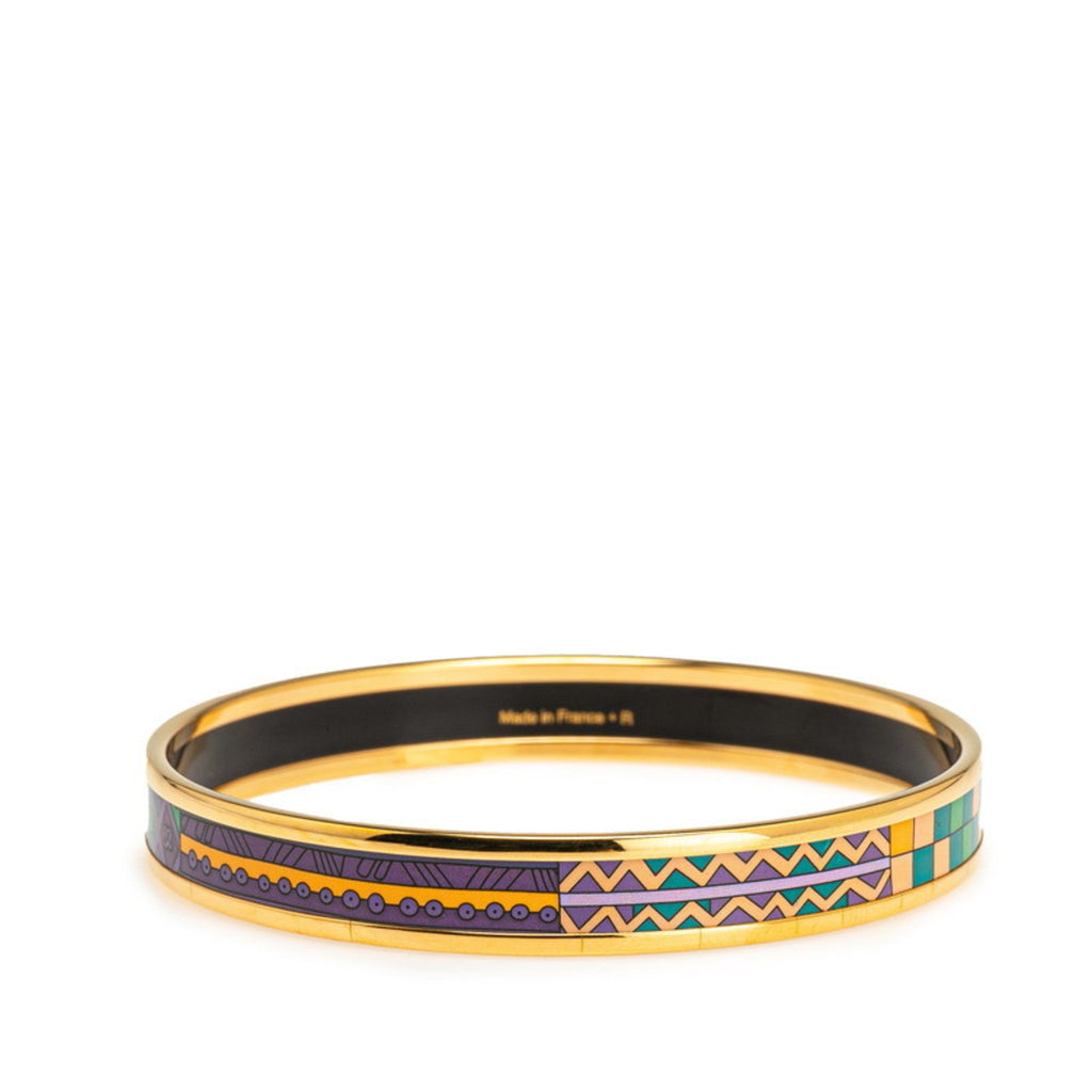 Enamel Bracelet Gold With Purple And Multicolor Plated