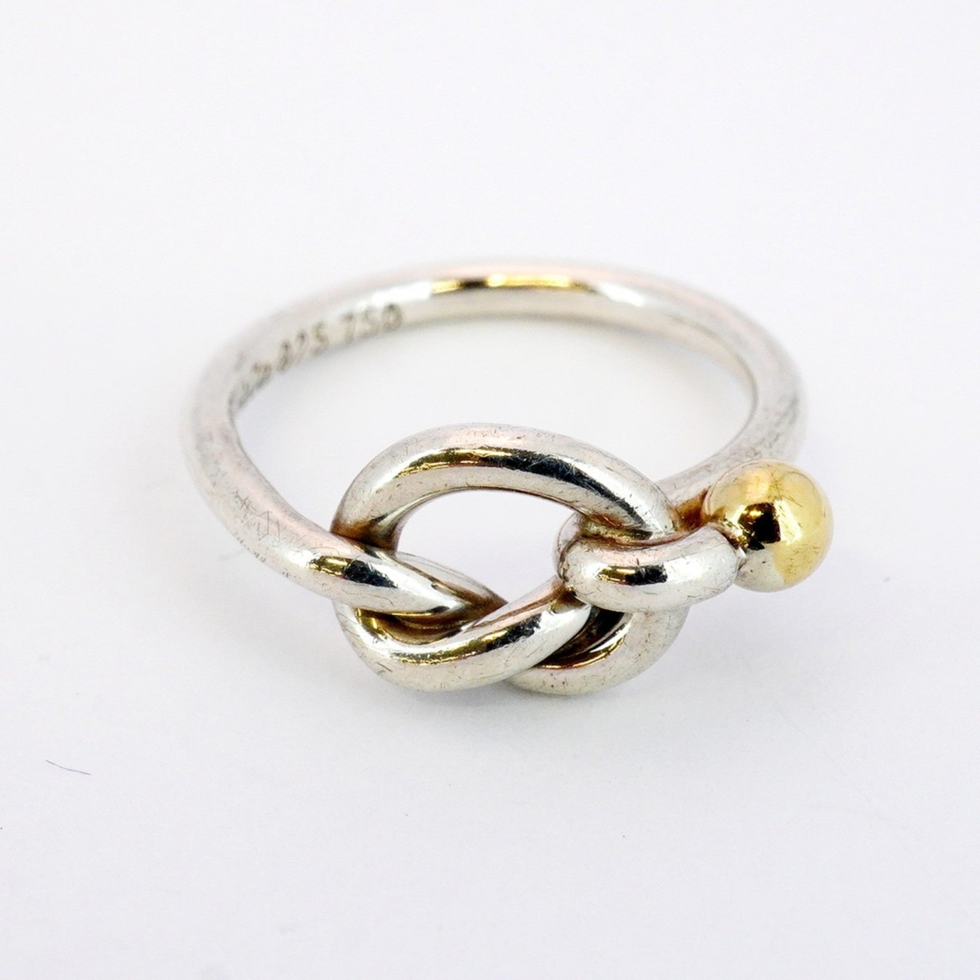 Hook & Eye Ring 18K Yellow Gold and Sterling Silver