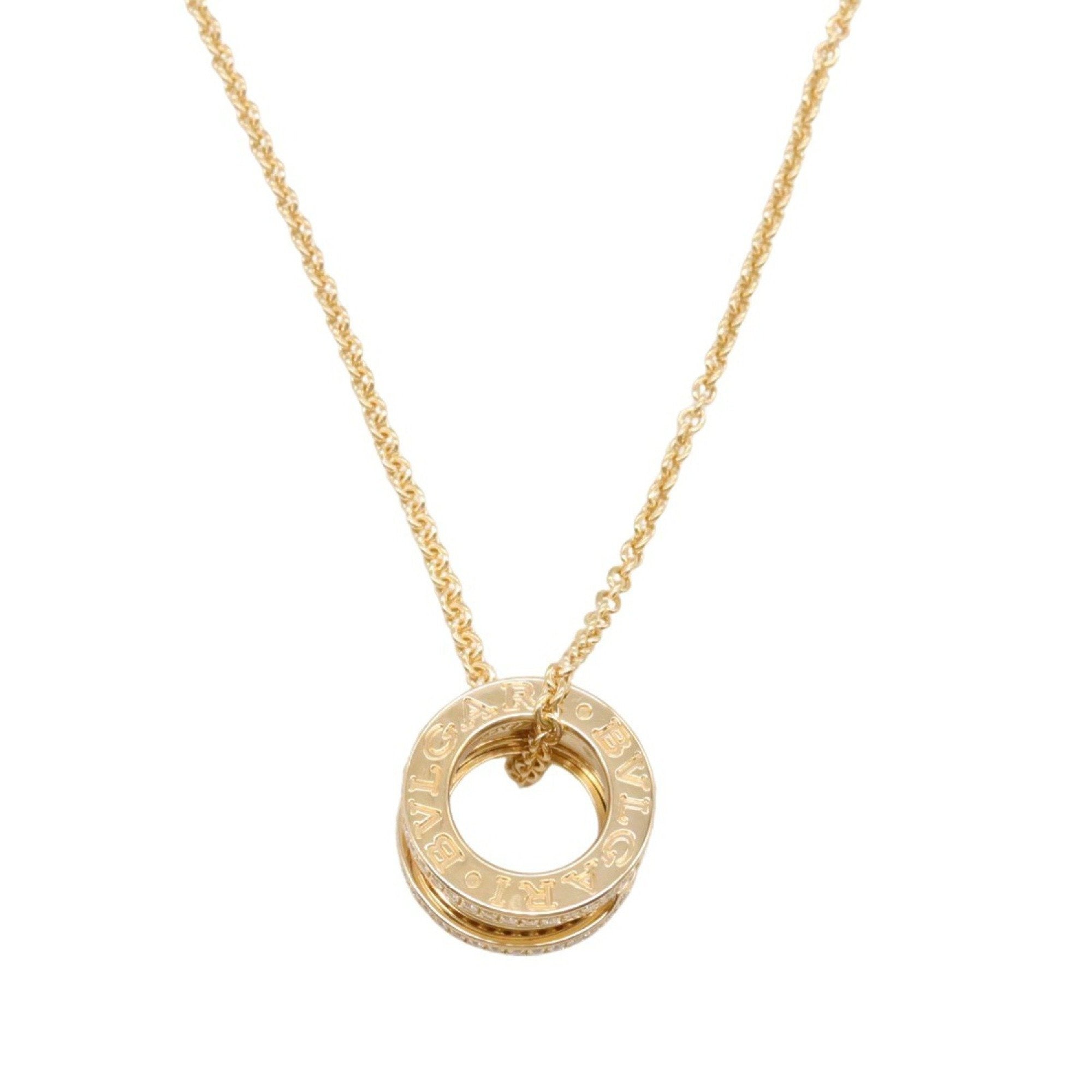 B.Zero1 Pendant Necklace 18K Yellow Gold with Pavé Diamond