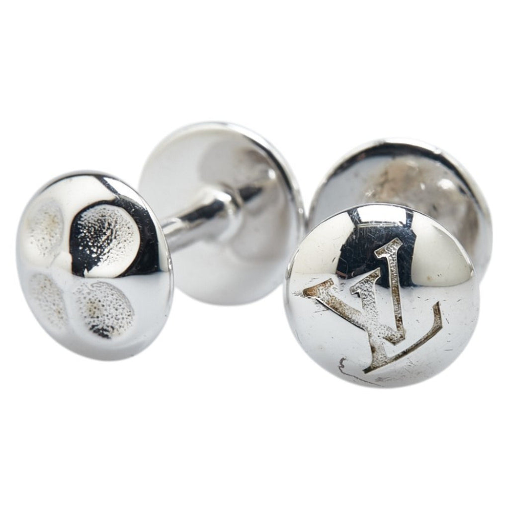 Taiga Button Cufflinks Leather and Sterling Silver Bracelet