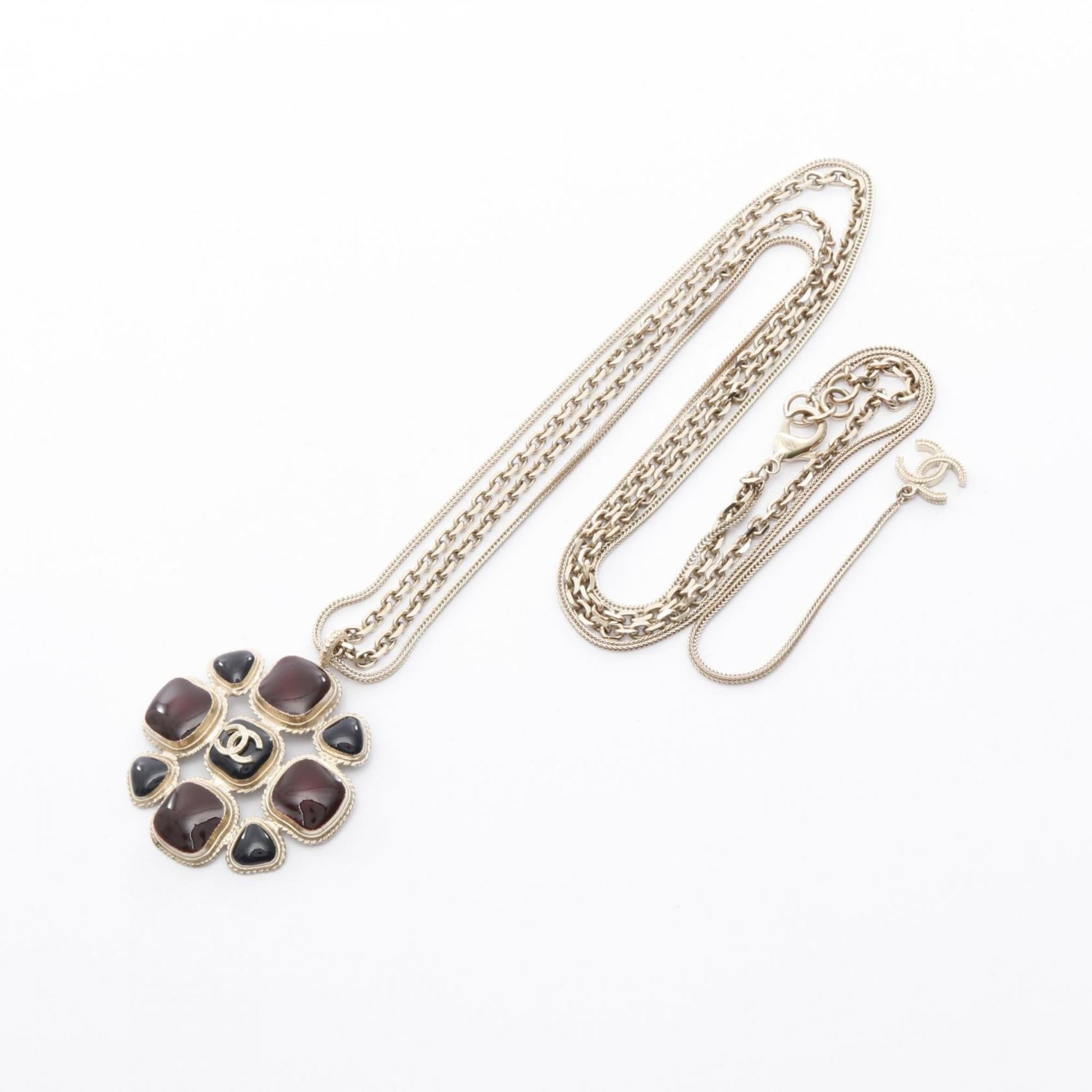 CC Logo Pendant Necklace Metal
