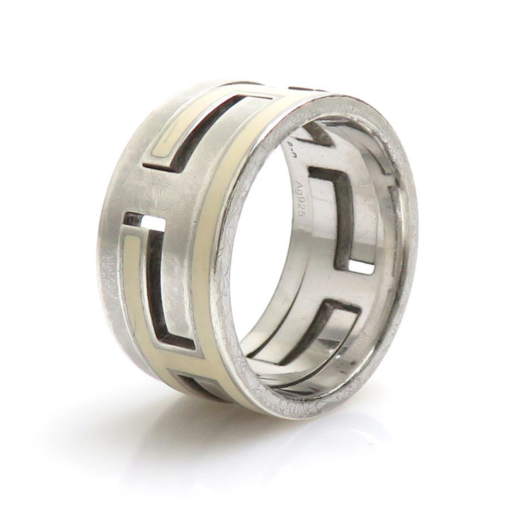 Ring Enamel and Sterling Silver