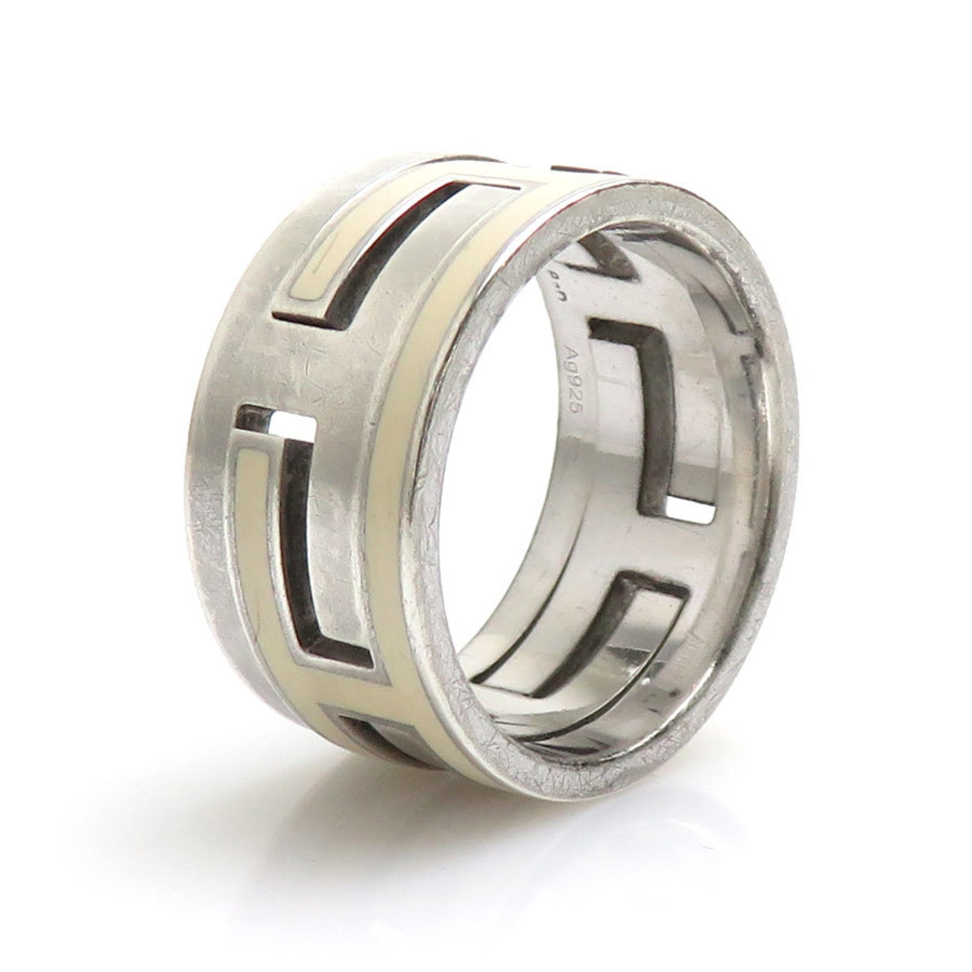 Ring Enamel and Sterling Silver