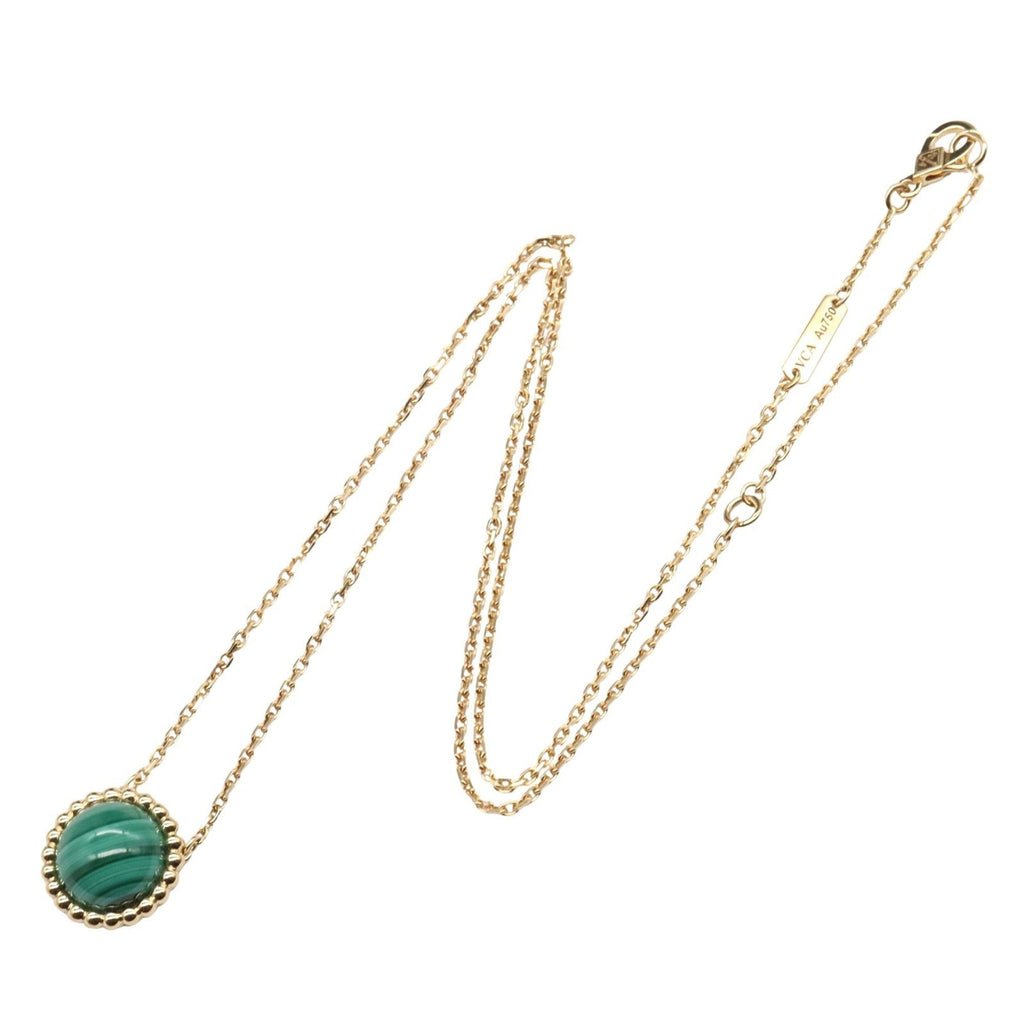 Perle Cleur Pendant Necklace 18K Yellow Gold and Malachite
