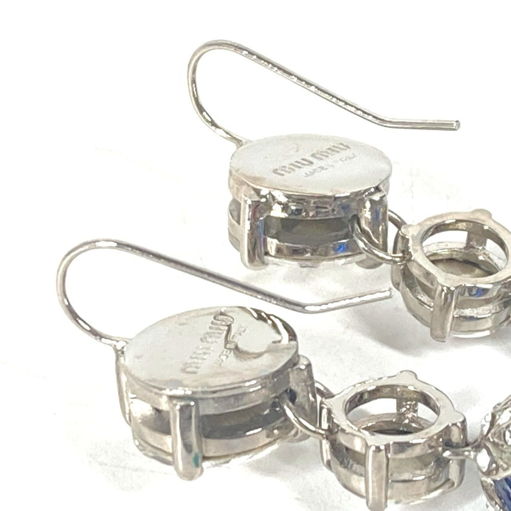 Earrings Rhinestone Silver-Tone Metal