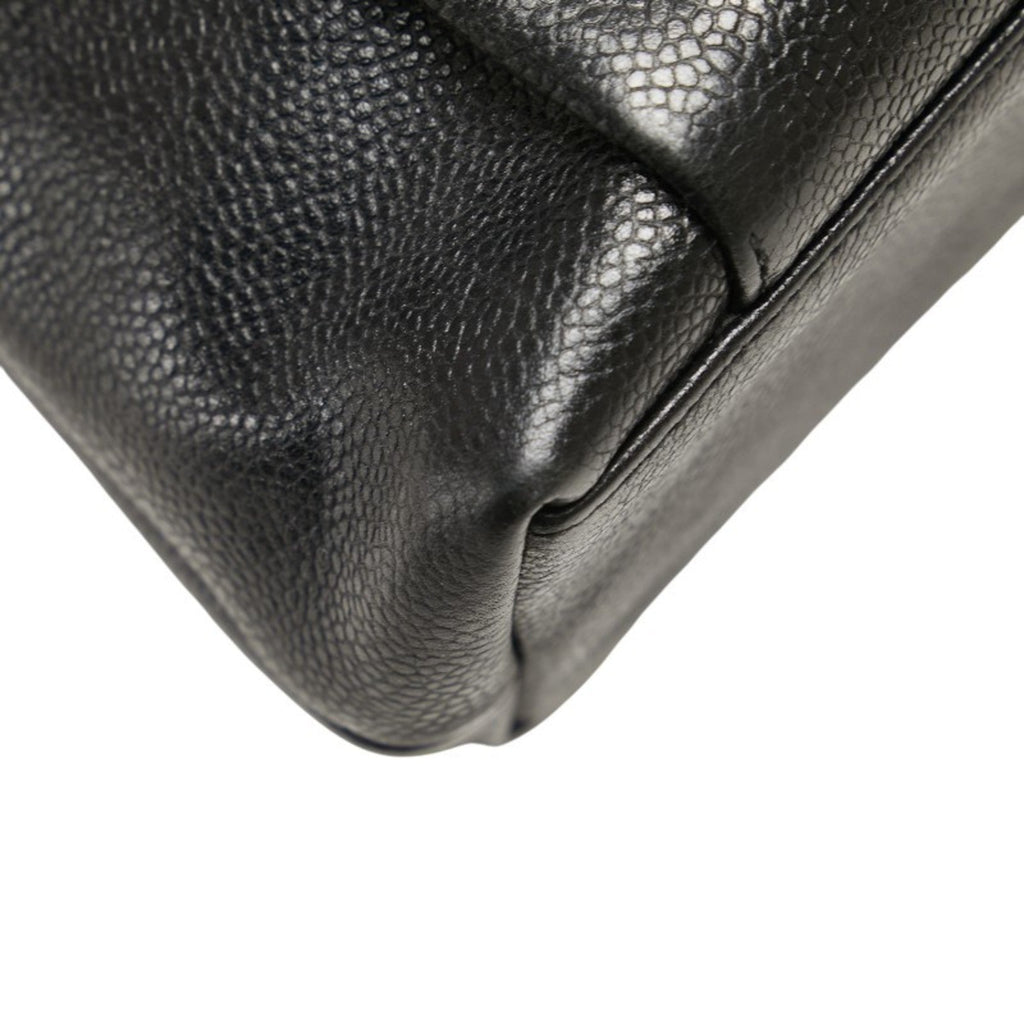 Vintage Front Pocket Tote Caviar Small