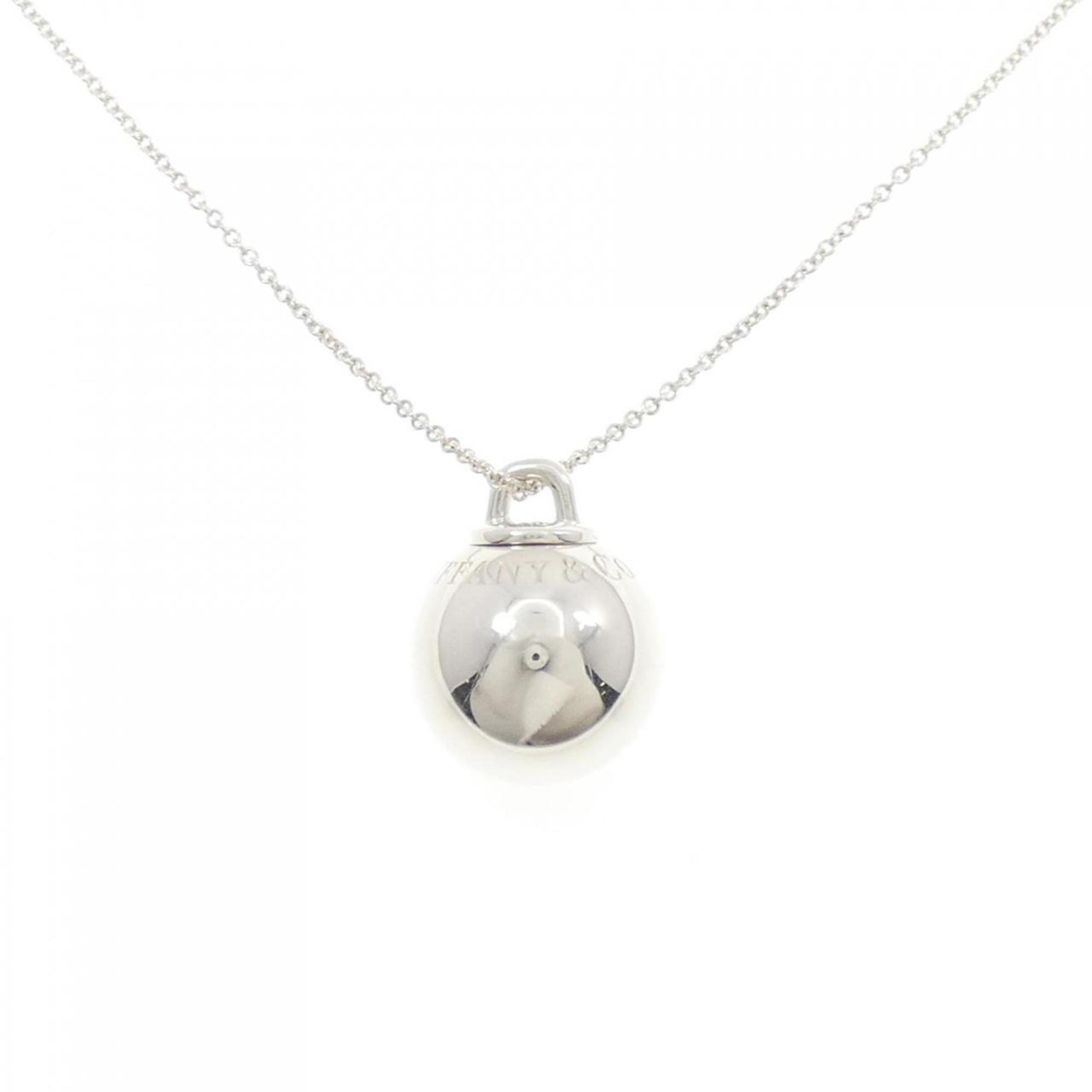 Ball Pendant Necklace Sterling Silver