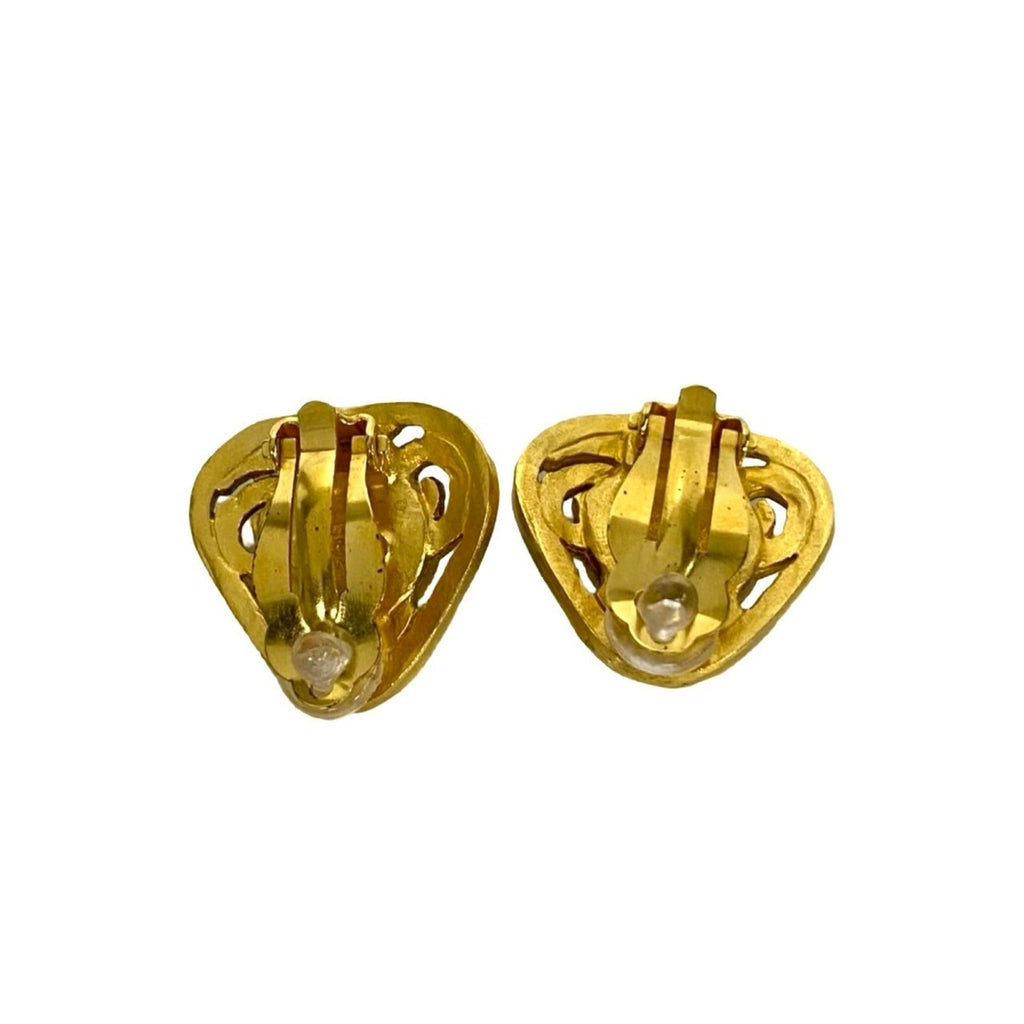 CC Logo Earrings Metal Gold-Tone Metal