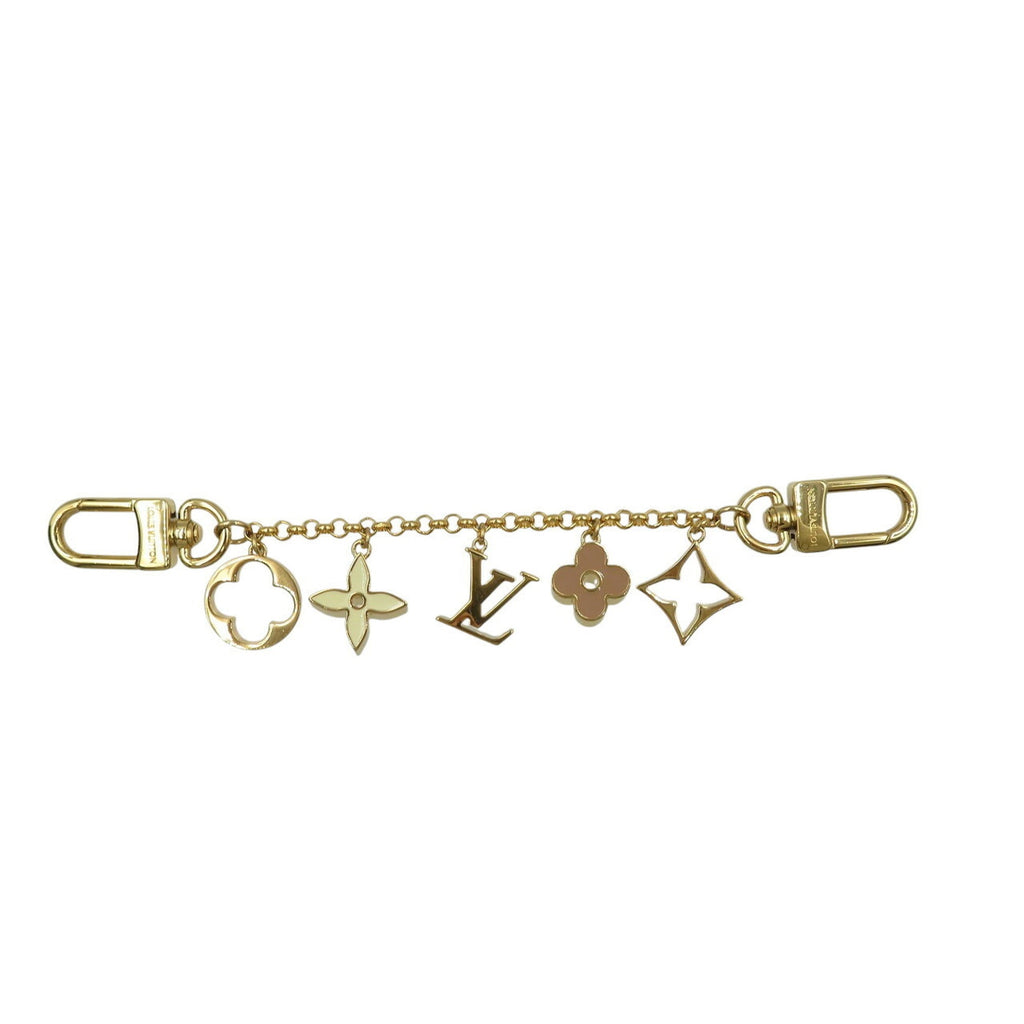 Chain Fleur De Monogram Charm Metal Gold Handbag Charm