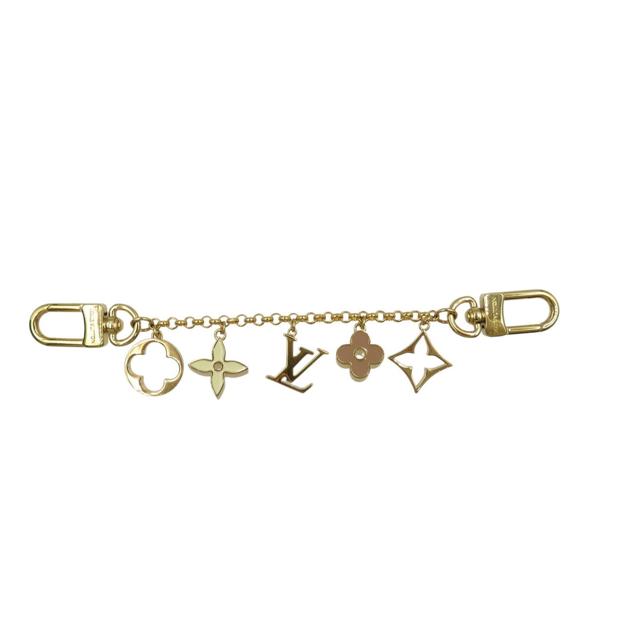 Chain Fleur De Monogram Charm Metal Gold Handbag Charm