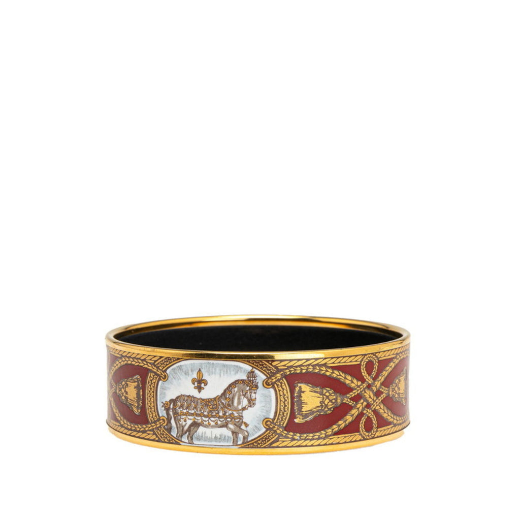 Enamel Horse Tassel Motif Bracelet Gold