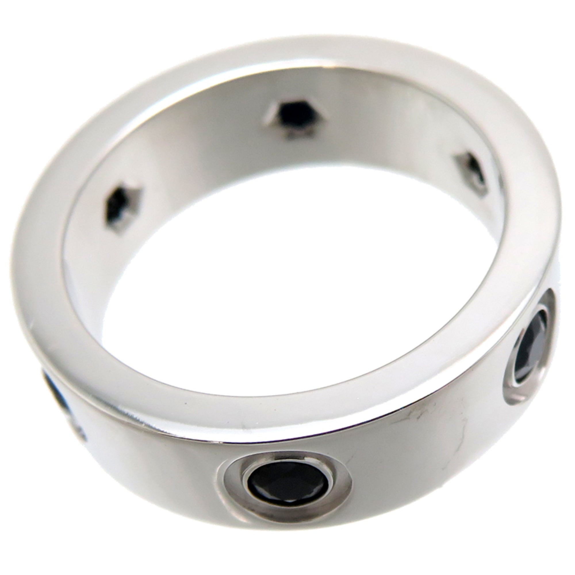 Love Ring 18K White Gold with Sapphire