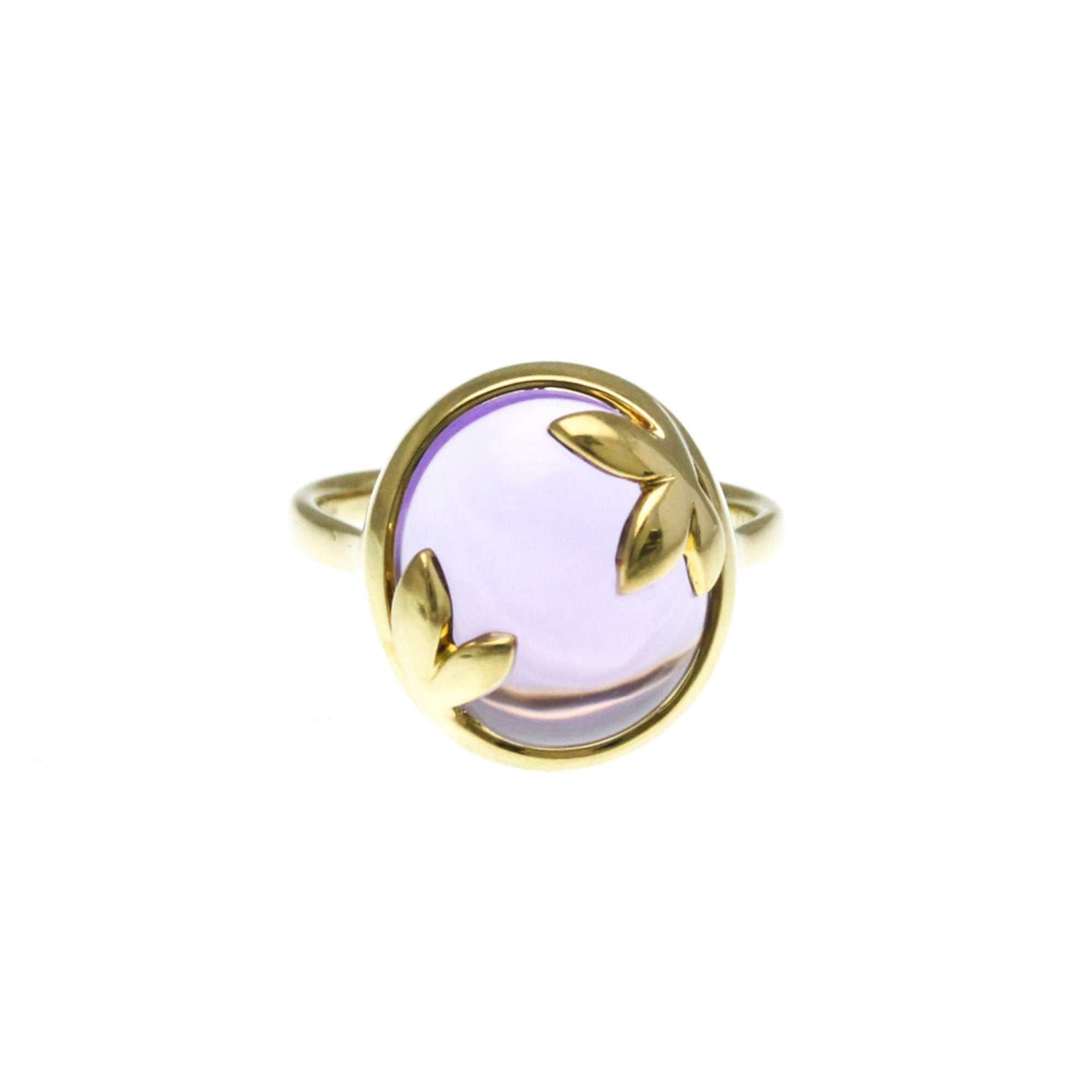 Band Ring 18K Yellow Gold and Amethyst