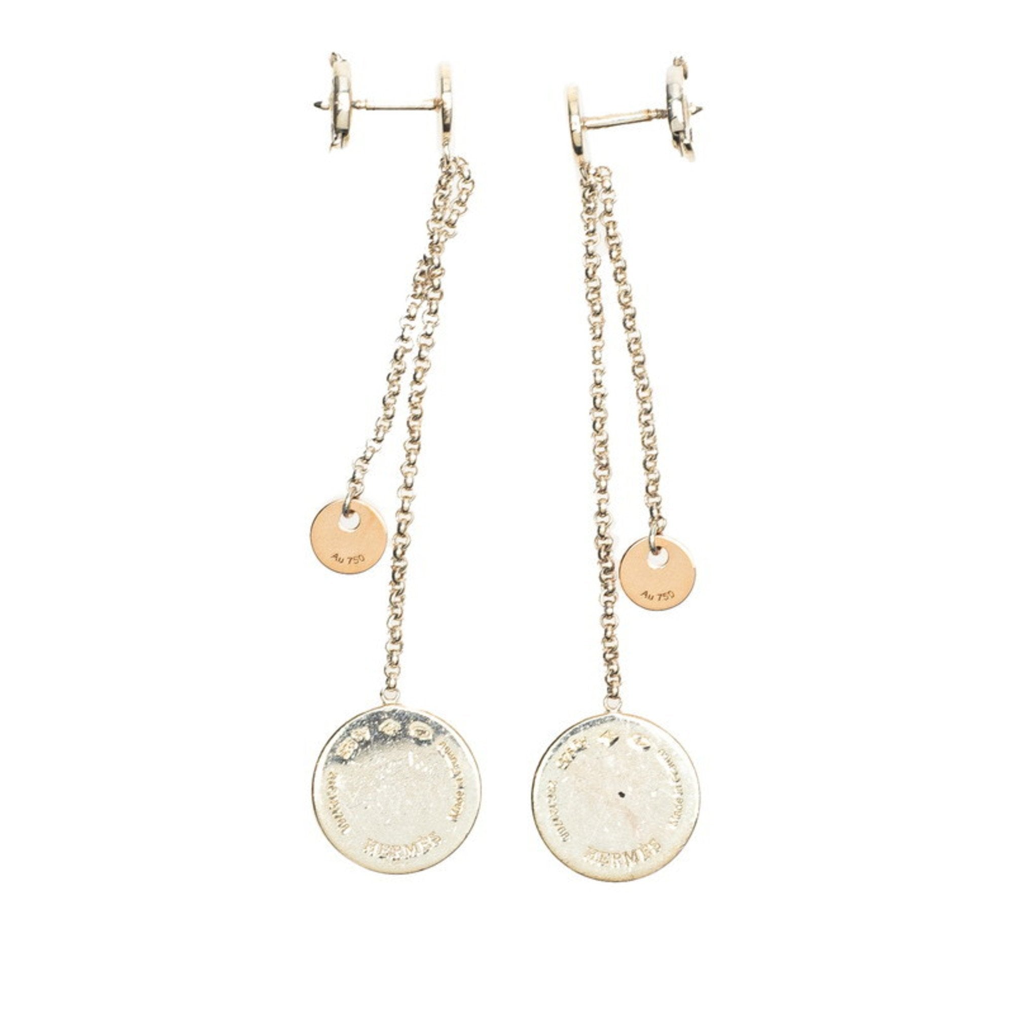 Earrings 18K Rose Gold and Sterling Silver