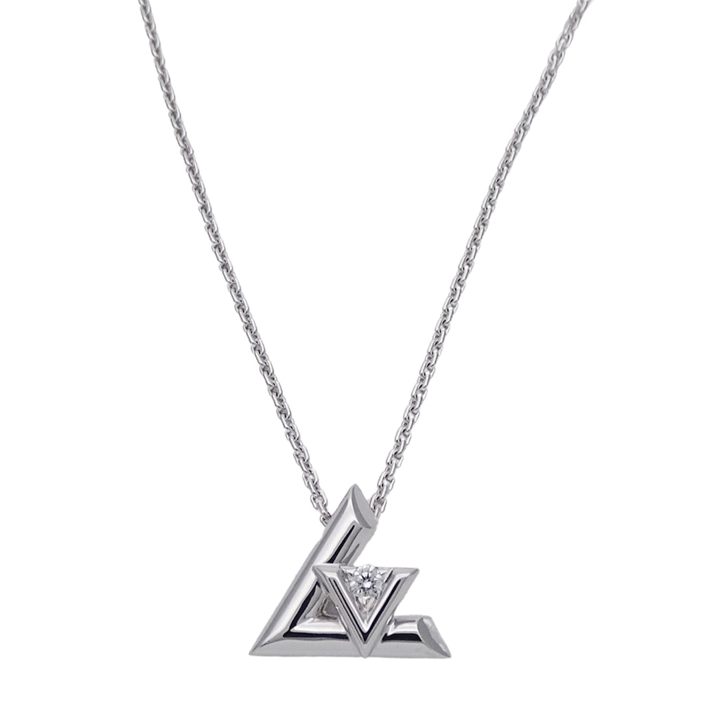 Volt One Pendant Necklace 18K White Gold Mini