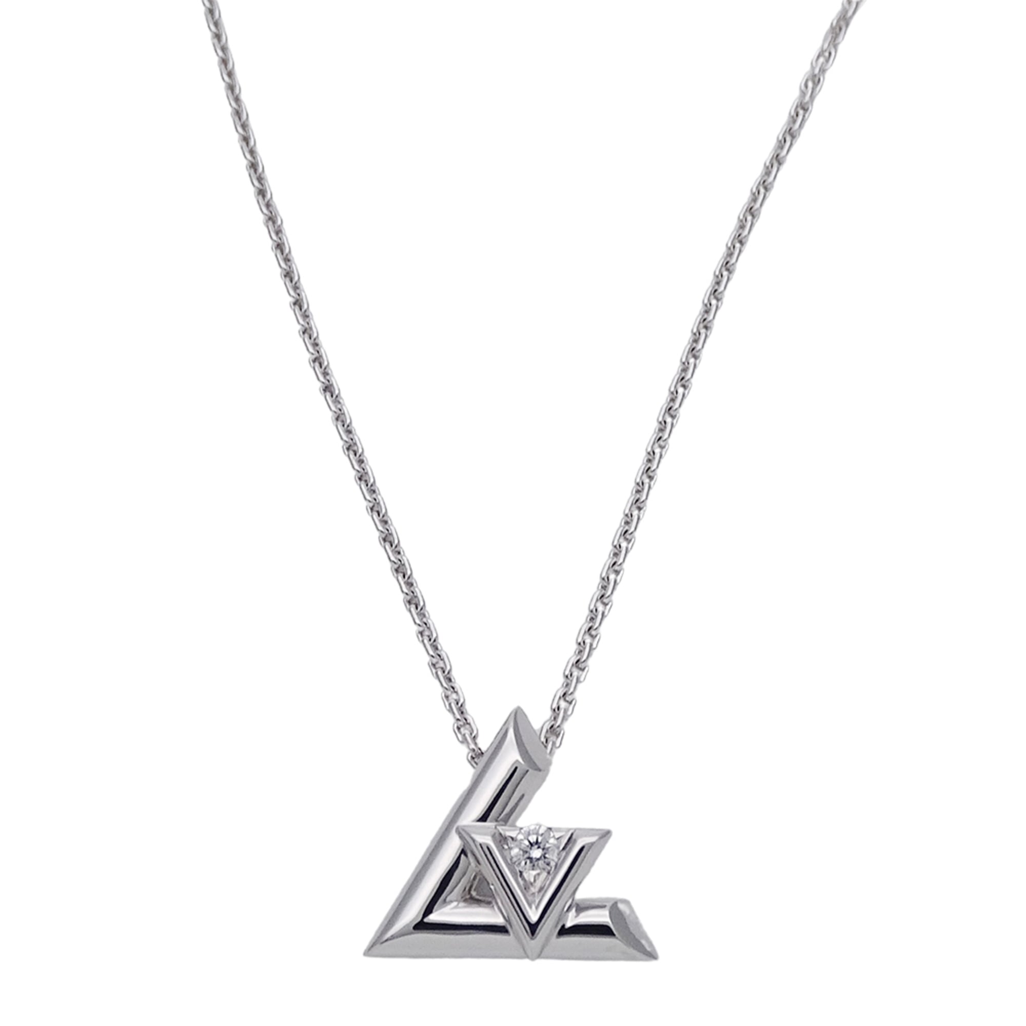 Volt One Pendant Necklace 18K White Gold Mini
