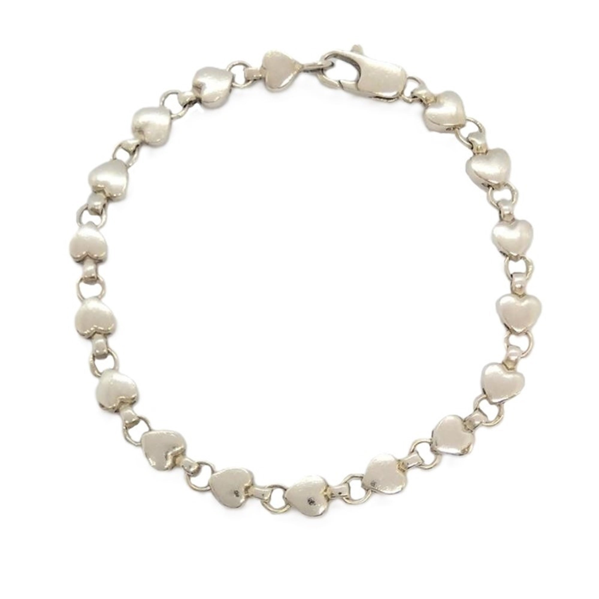 Puff Heart Bracelet Sterling Silver