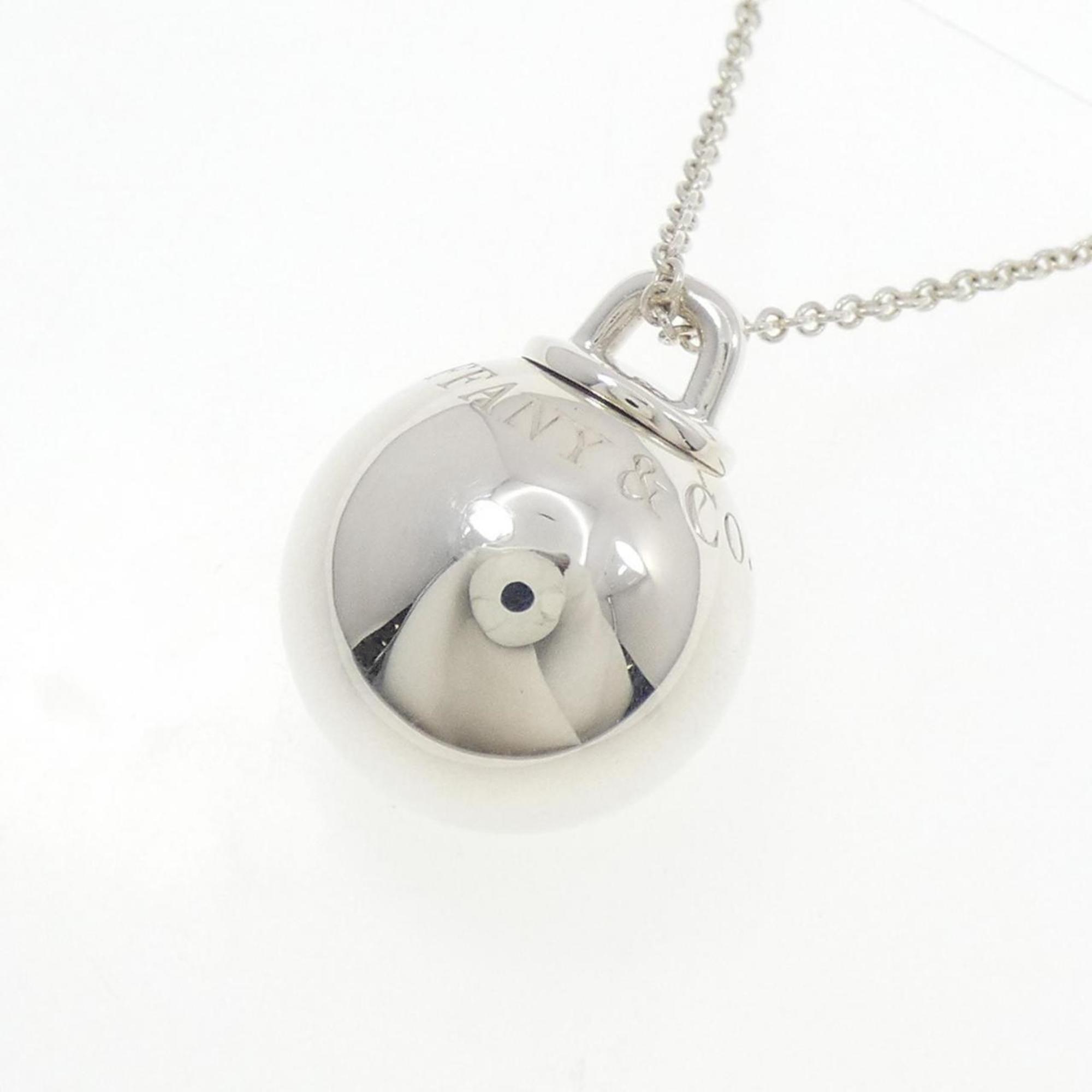 Ball Pendant Necklace Sterling Silver