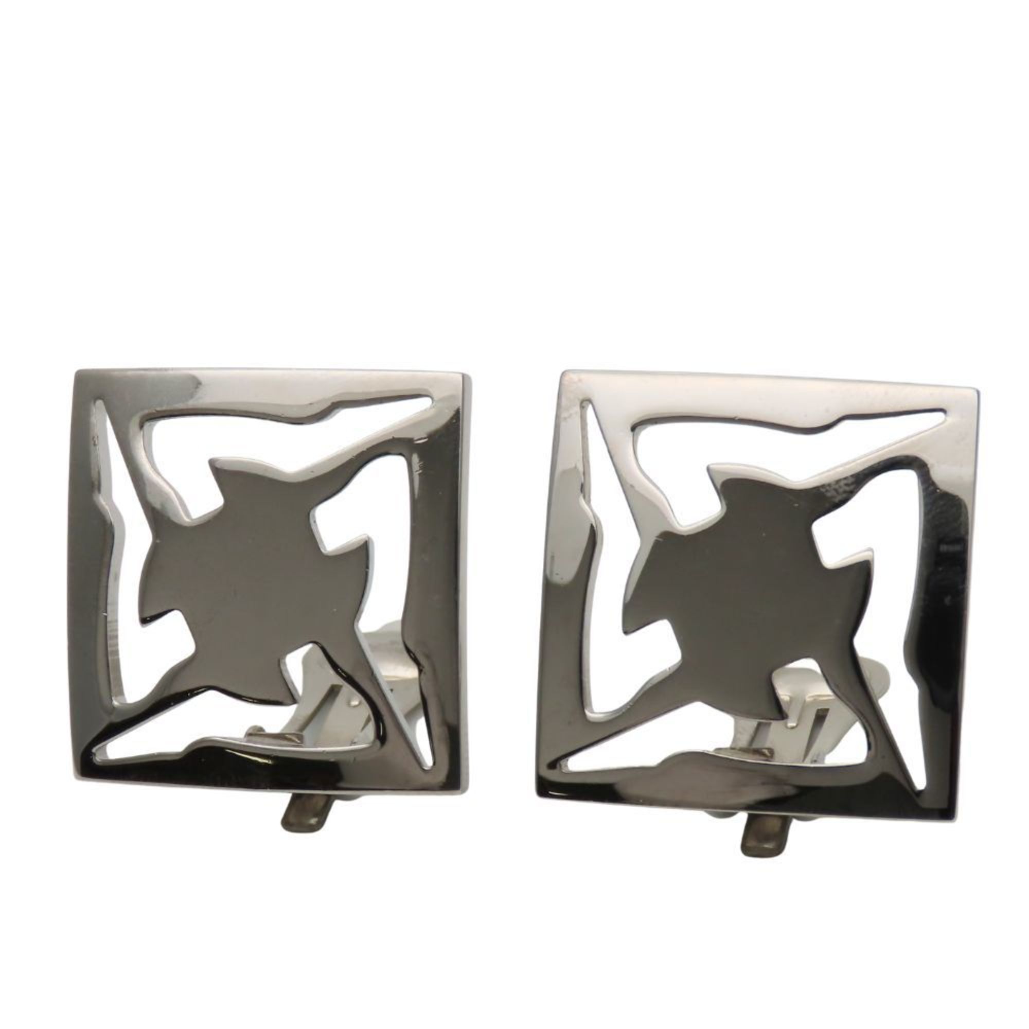 Clip-On Earrings Clip-On Silver-Tone Metal