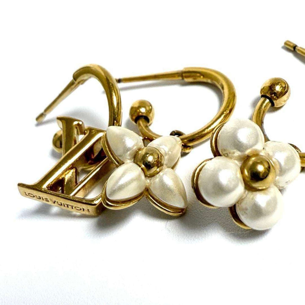 Earrings Artificial Pearl and Metal