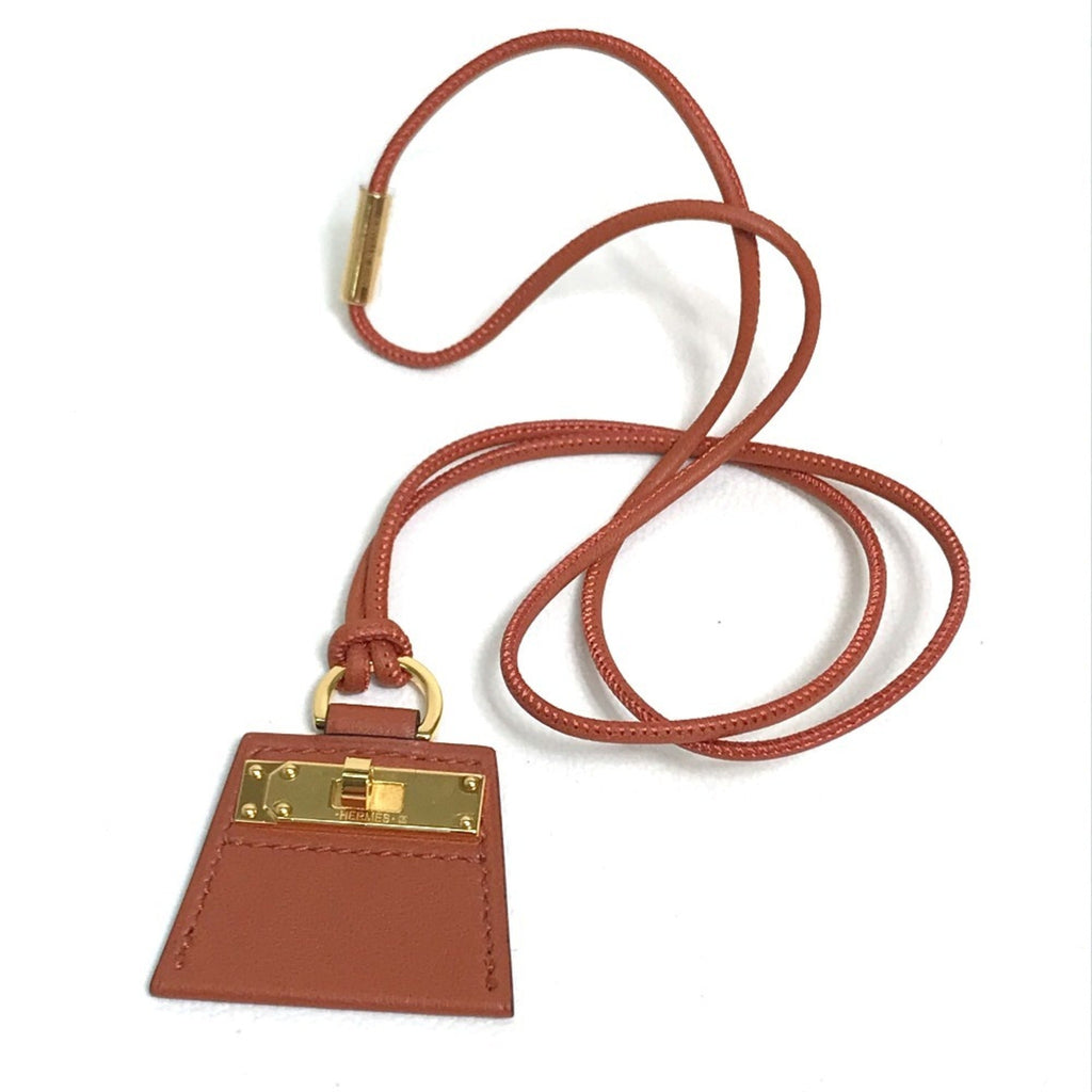 Mon Petit Kelly Pendant Necklace Leather Brown Mini