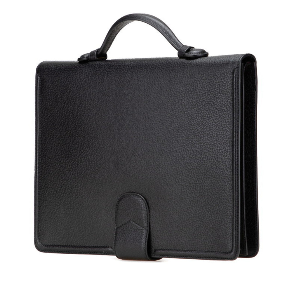 Animalier Lock Flap Briefcase Leather