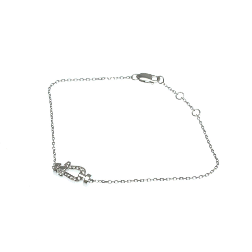 Force 10 Bracelet 18K White Gold Mini with Diamond