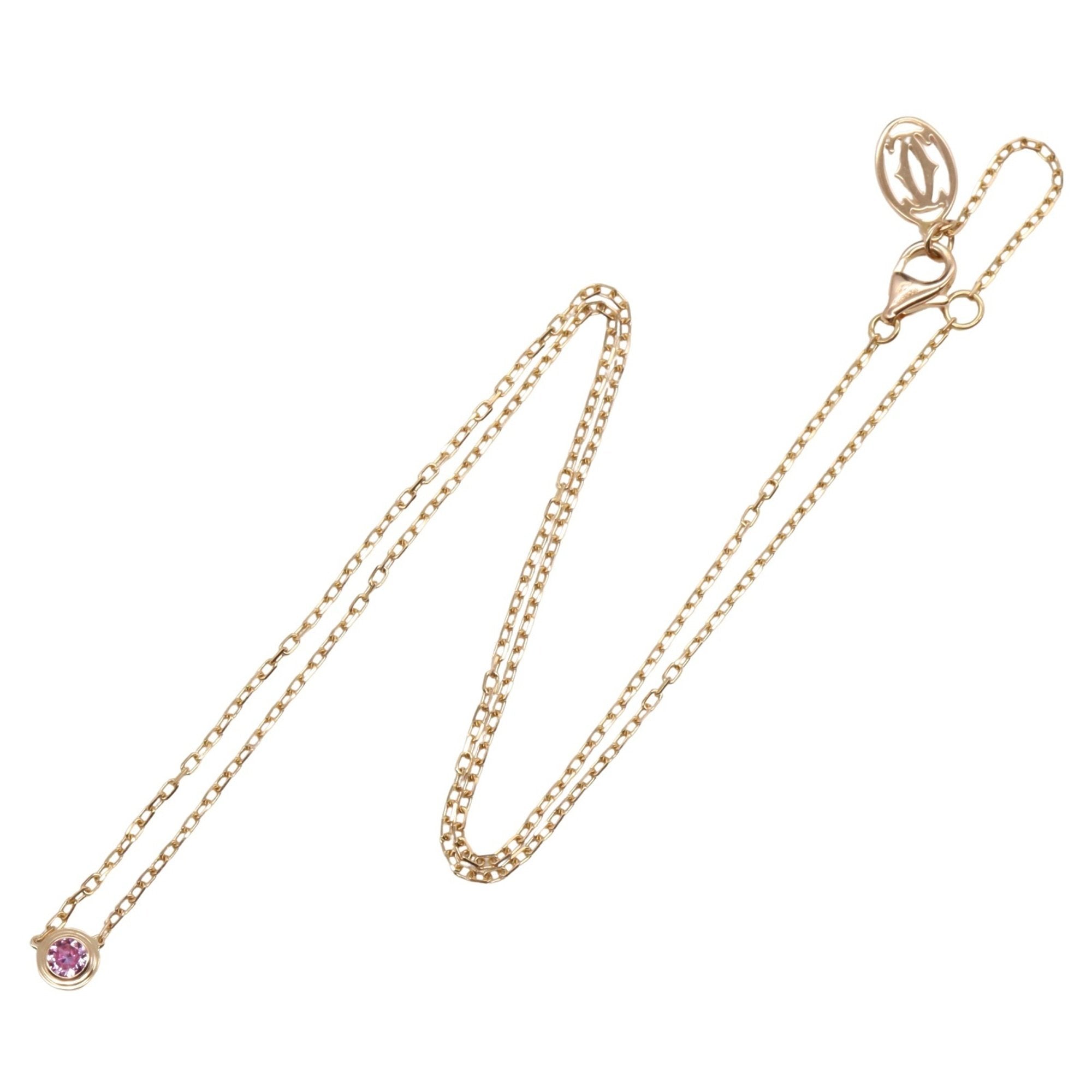 Amour Pendant Necklace 18K Rose Gold with Sapphire