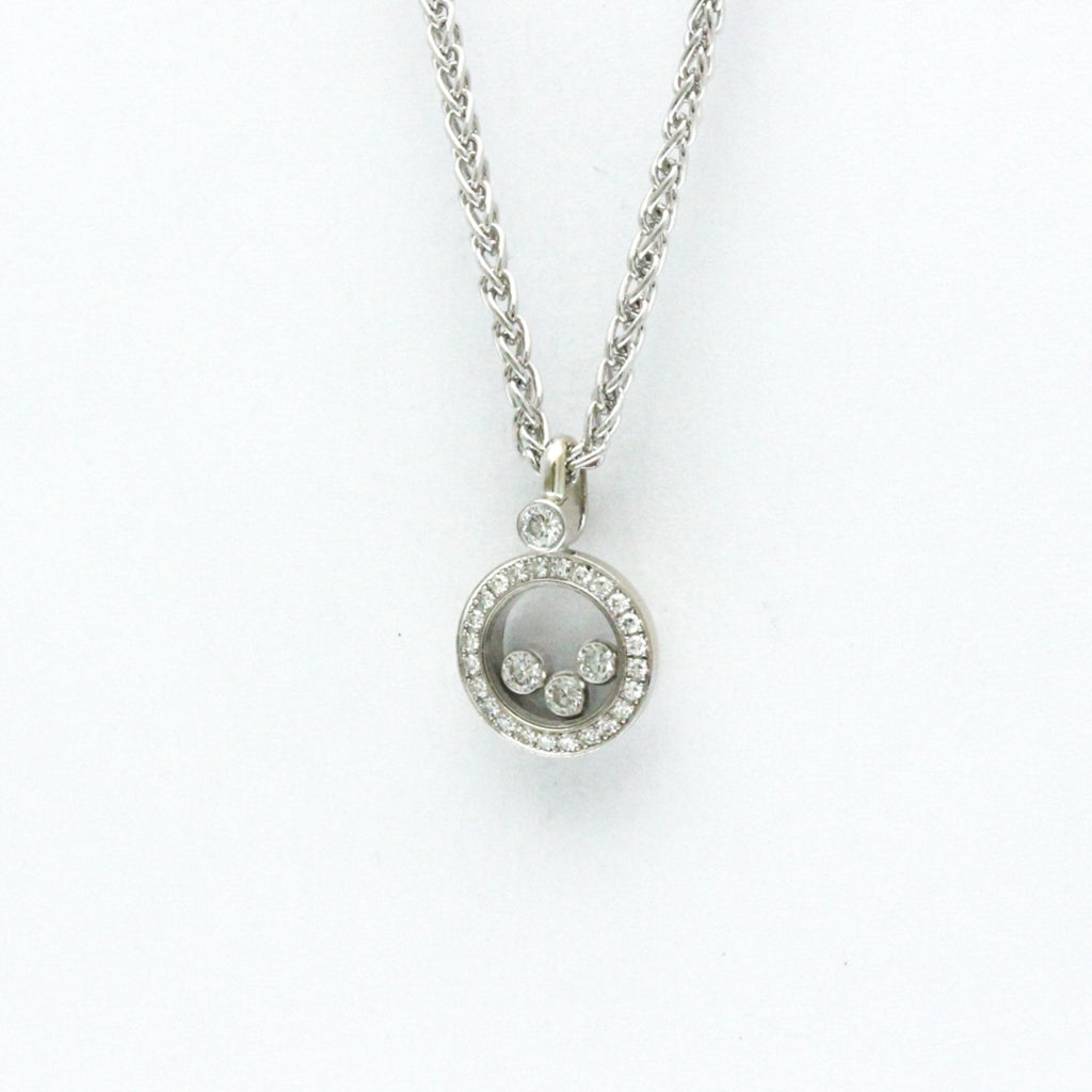 Pendant Necklace 18K White Gold with Diamond