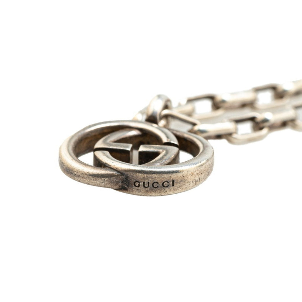 Interlocking G Pendant Necklace Sterling Silver