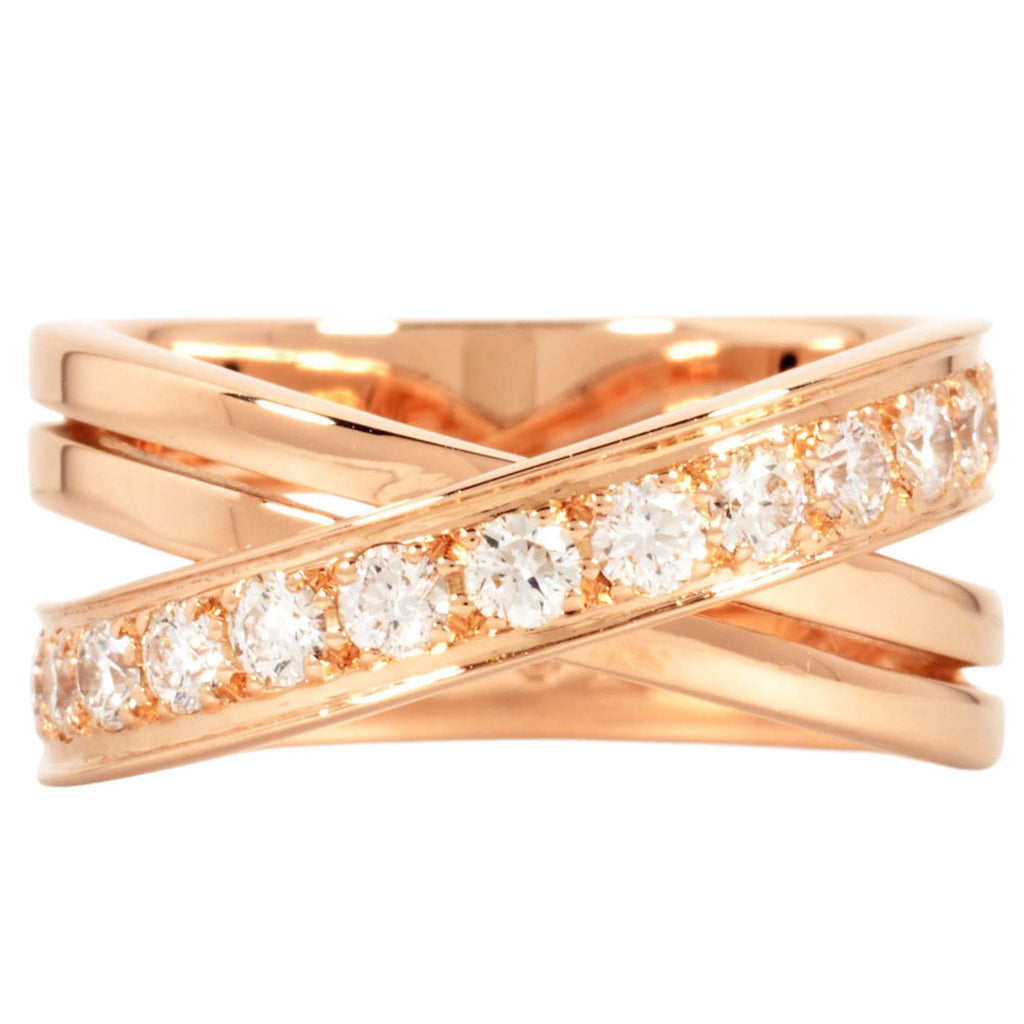 Band Ring 18K Rose Gold With Diamond