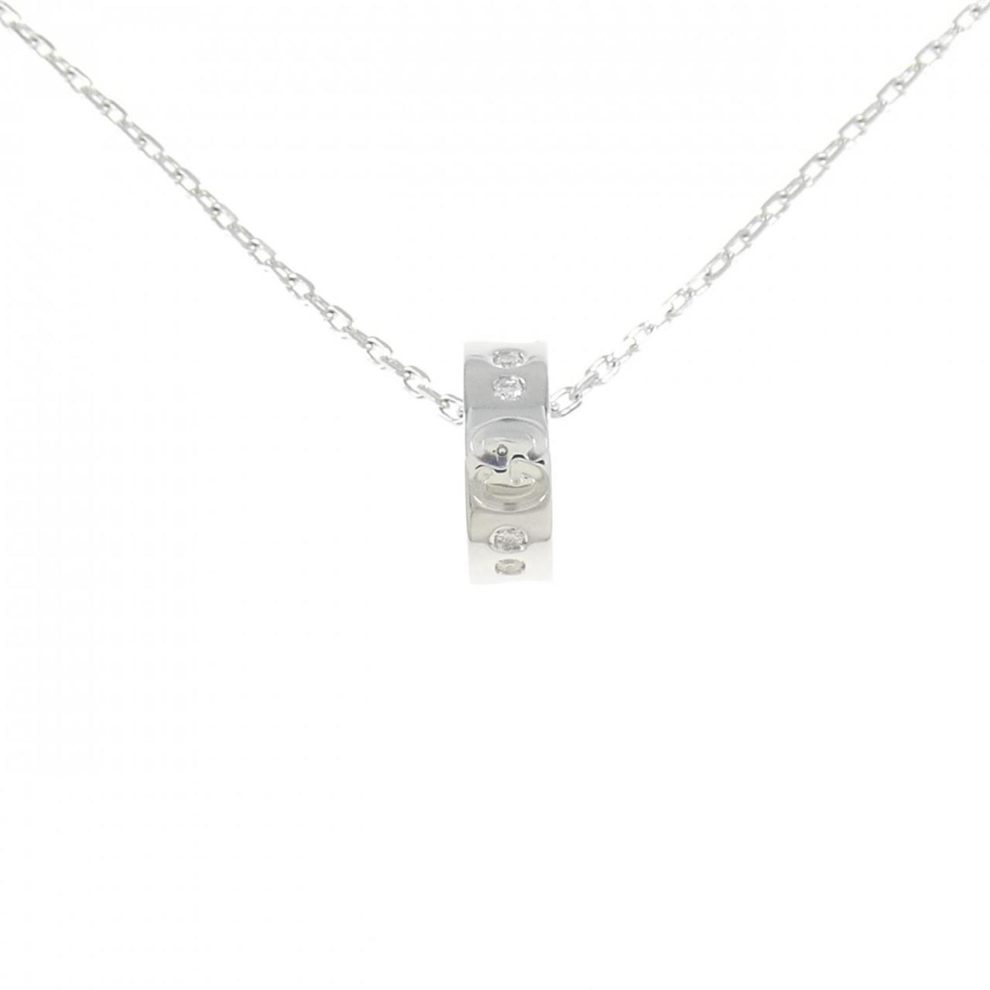 Icon Amor Pendant Necklace 18K White Gold with Diamond