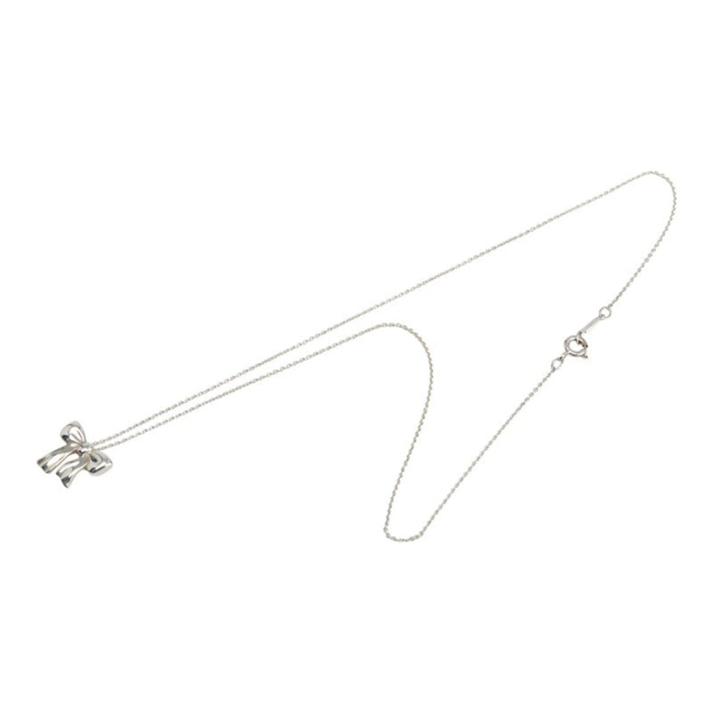 Ribbon Pendant Necklace Sterling Silver