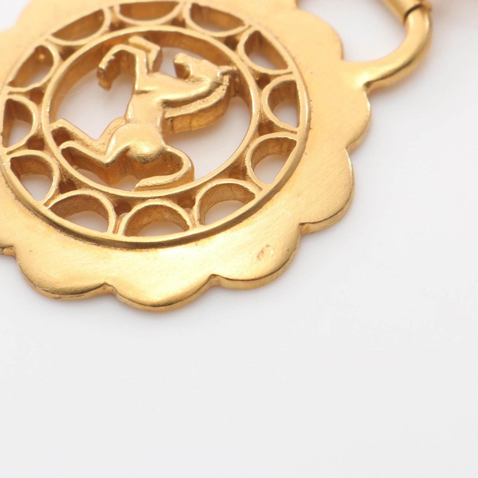 Cheval Fleur Pendant Necklace Gold Plated