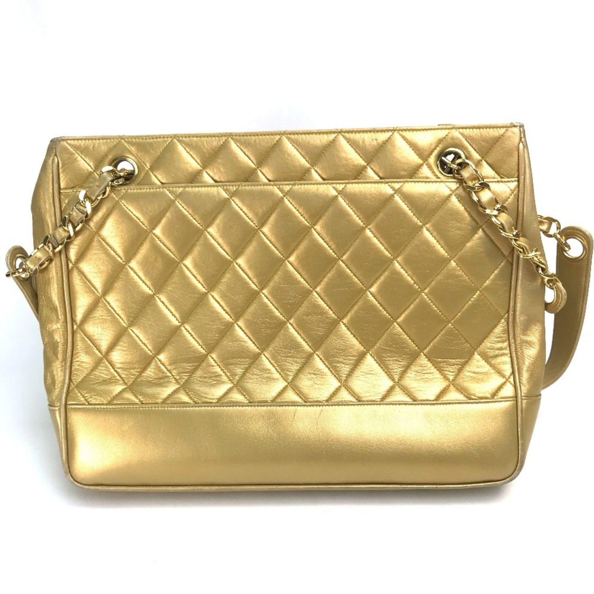 Vintage Slit Pocket Shoulder Bag Quilted Lambskin Medium