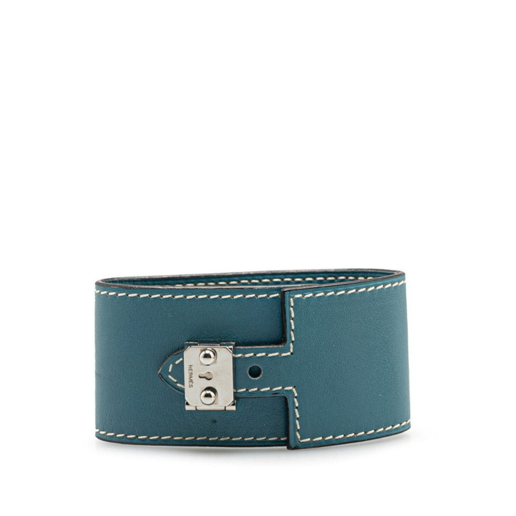 Sac A Depeche Bracelet Barenia Leather Blue