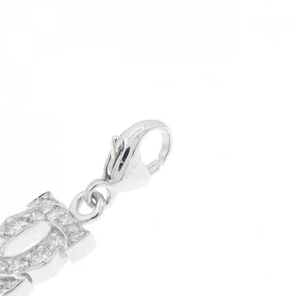 2C Baby Charm Necklace 18K White Gold with Diamond