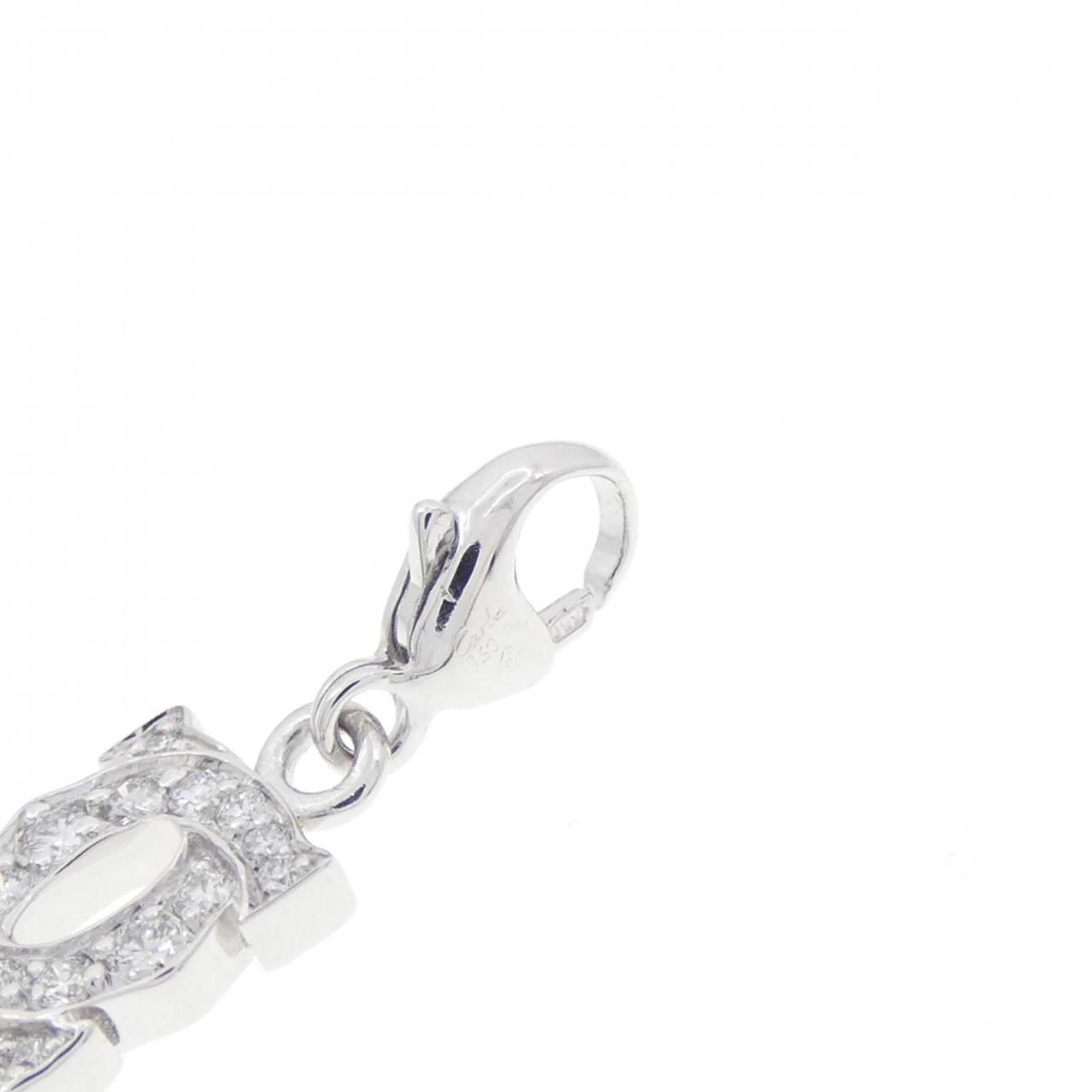 2C Baby Charm Necklace 18K White Gold with Diamond