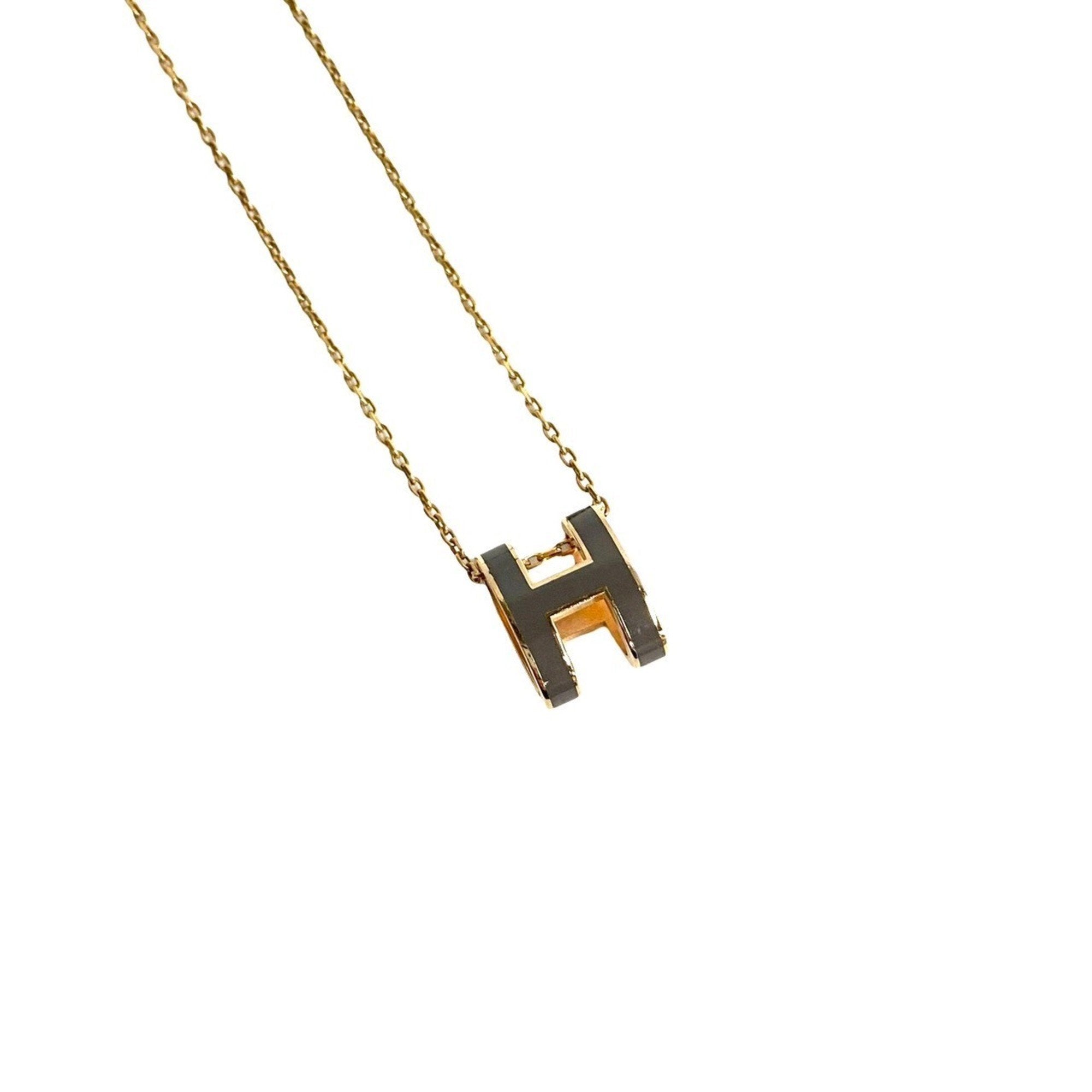 Pop H Pendant Necklace Gold-Tone Metal