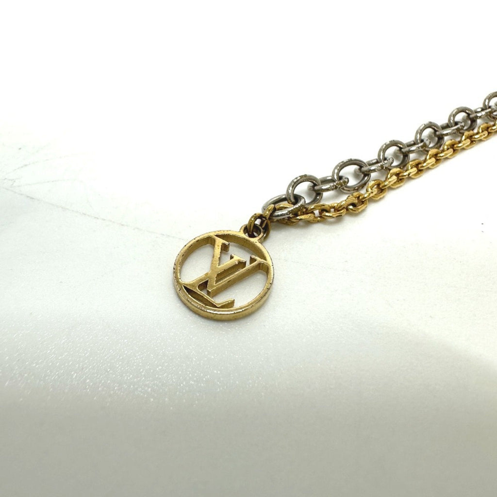 Logomania Pendant Necklace Metal Bicolor Gold and Silver