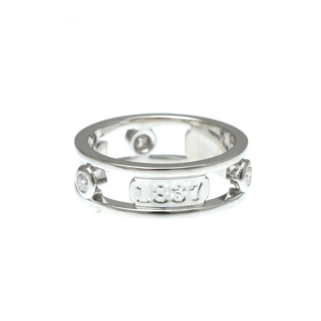 Band Ring 18K White Gold with Diamond