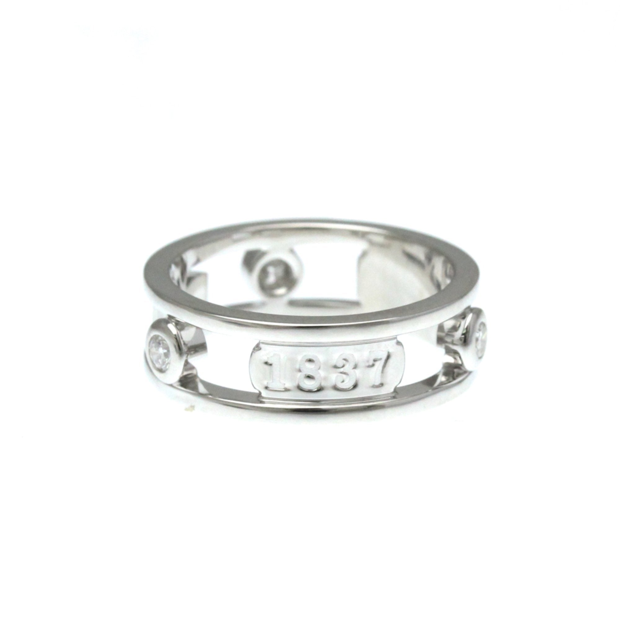 Band Ring 18K White Gold with Diamond