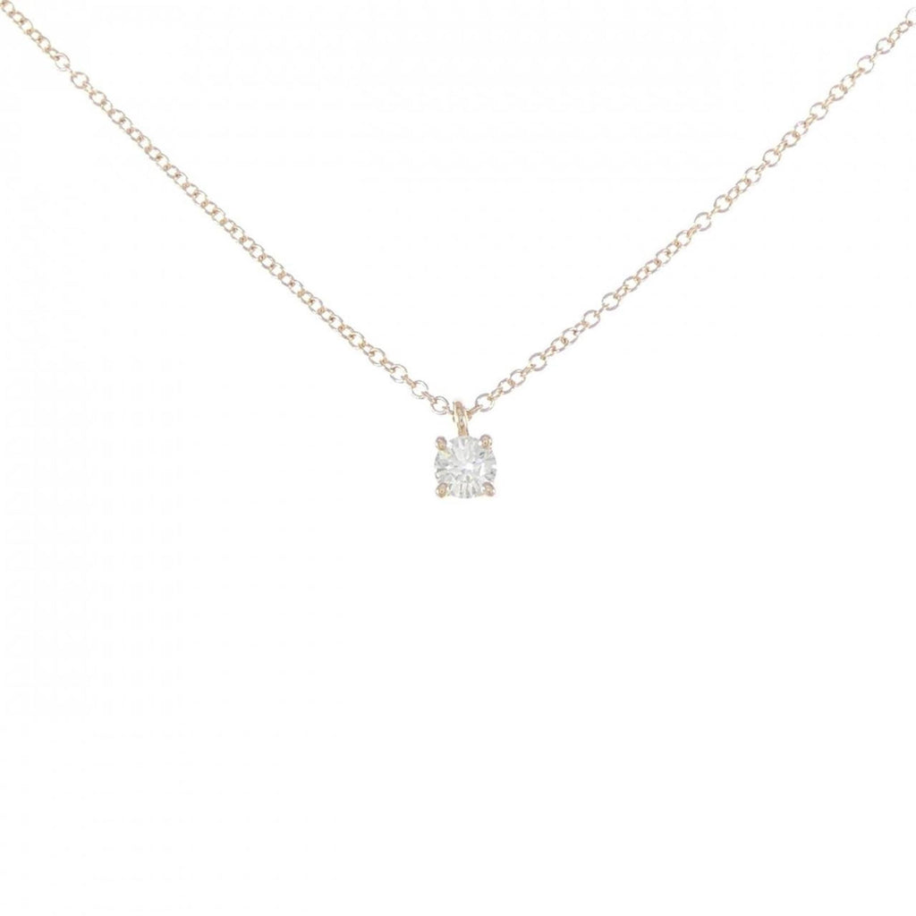 Solitaire Pendant Necklace 18K Rose Gold with Diamond