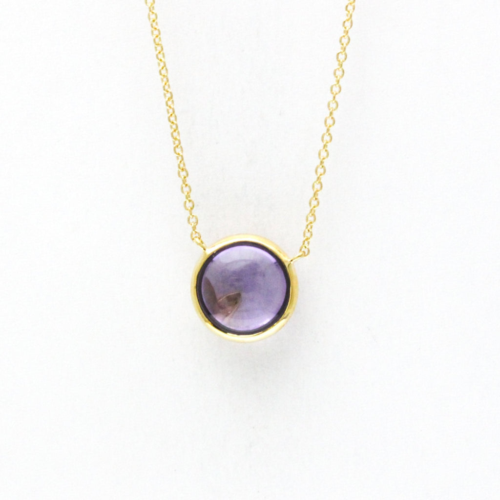 Pendant Necklace 18K Yellow Gold With Amethyst