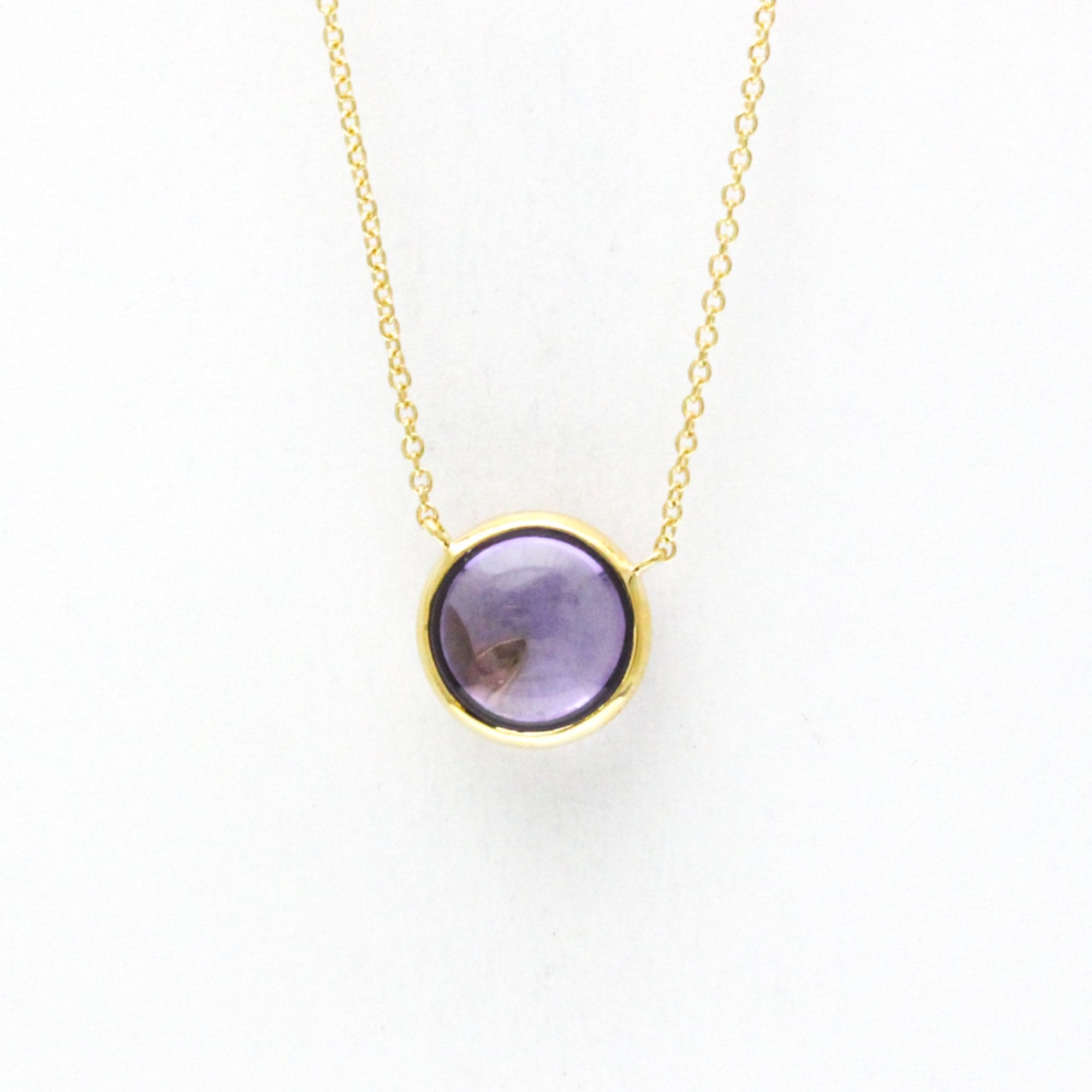 Pendant Necklace 18K Yellow Gold With Amethyst