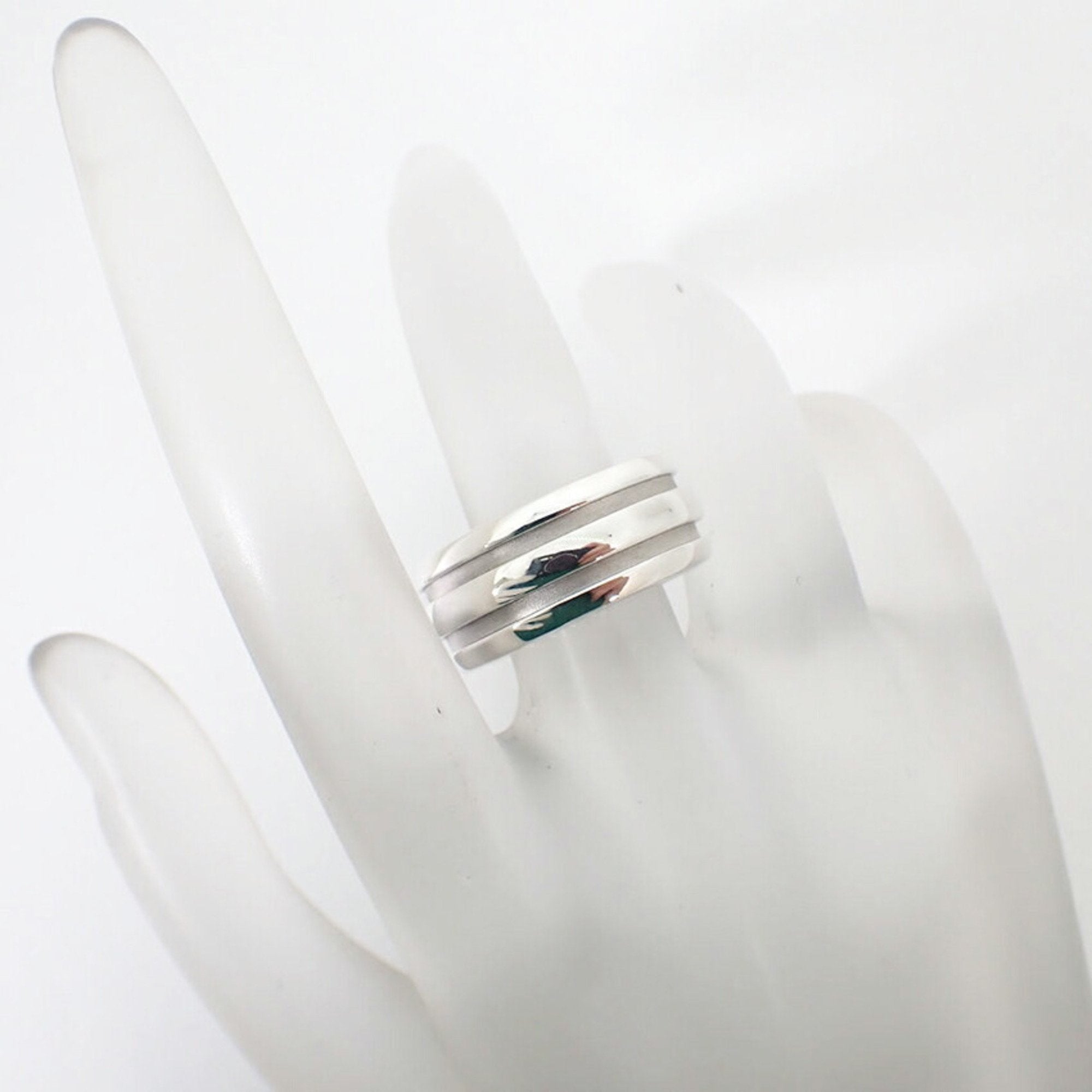 Grooved Double Line Ring Sterling Silver